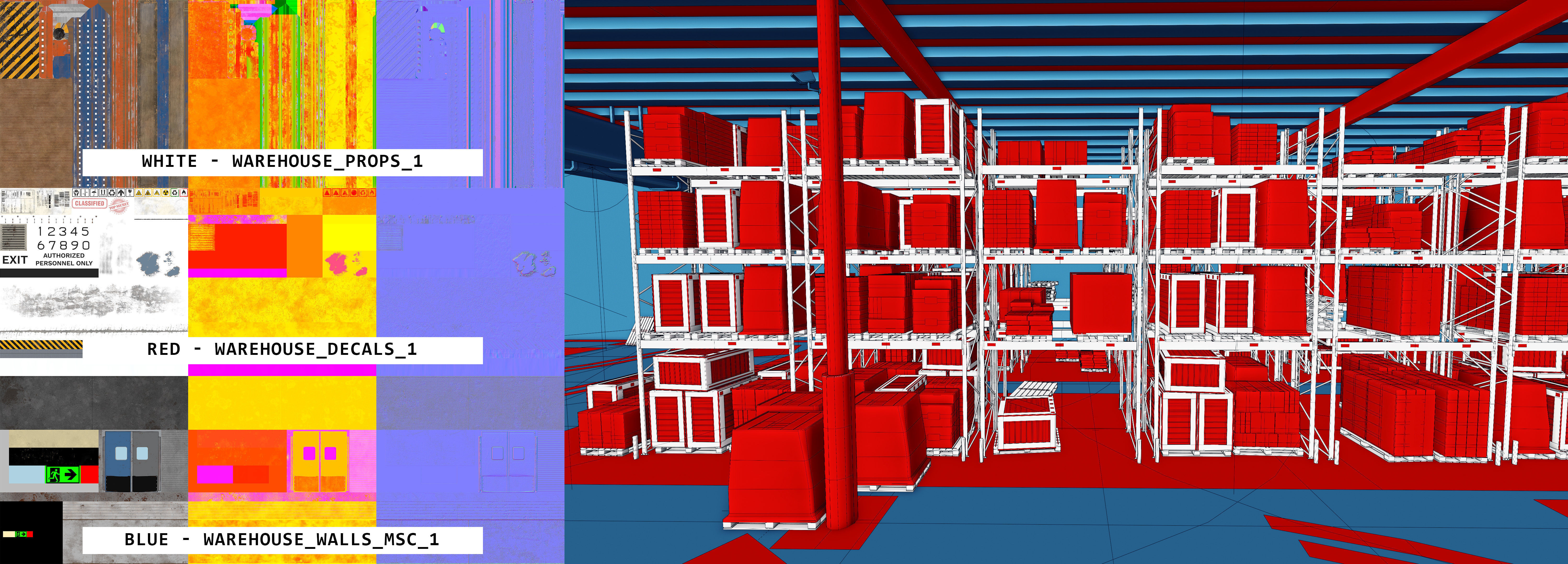 Modular Warehouse Interior Game Ready Environment Kit UE5 Unity Low-poly 3D model_17