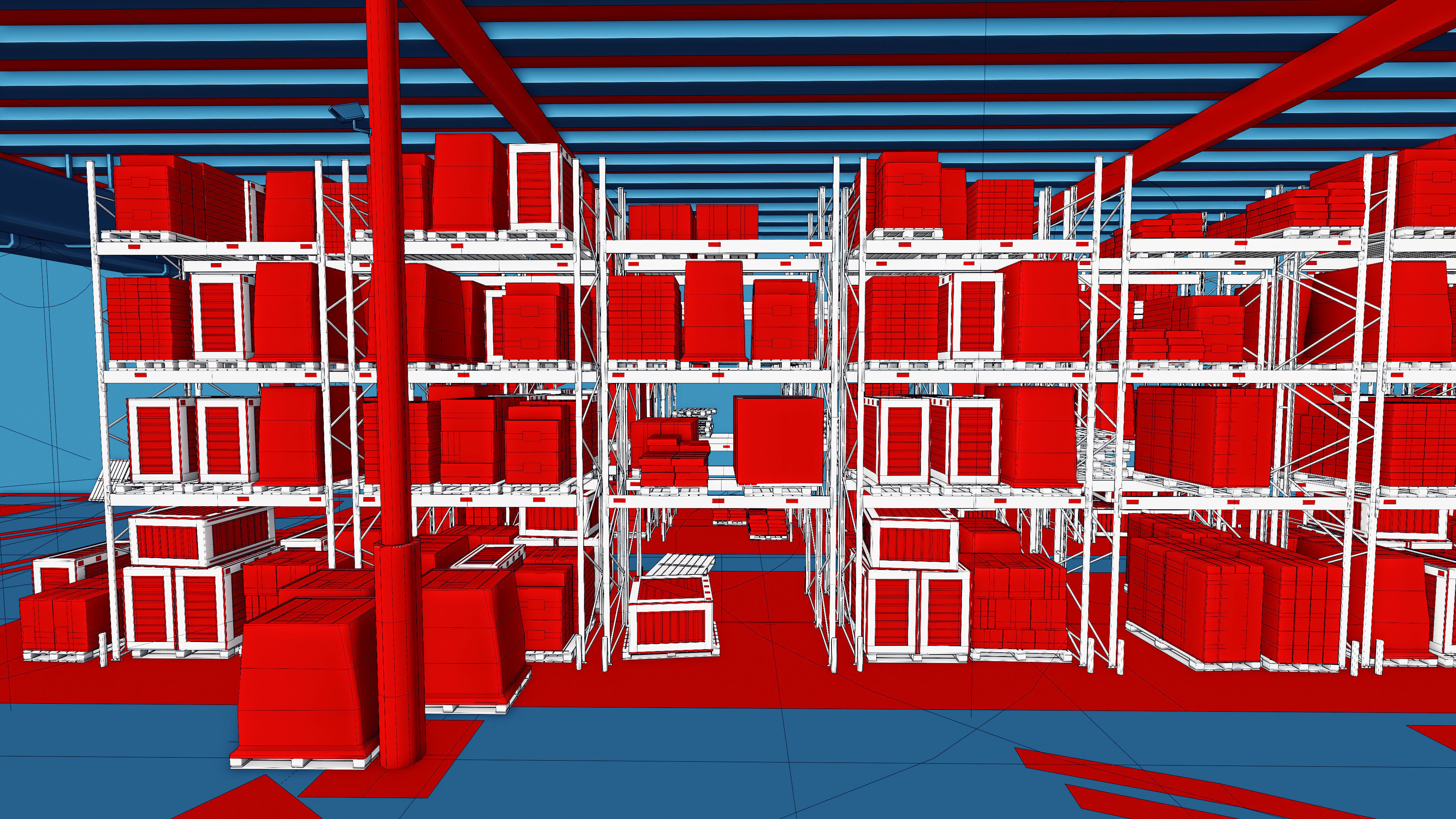 Modular Warehouse Interior Game Ready Environment Kit UE5 Unity Low-poly 3D model_20