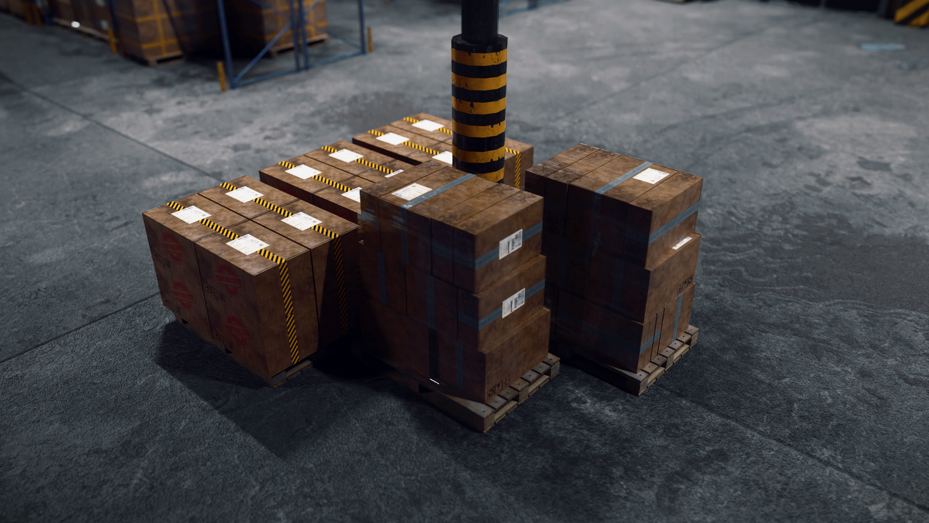 Modular Warehouse Interior Game Ready Environment Kit UE5 Unity Low-poly 3D model_11