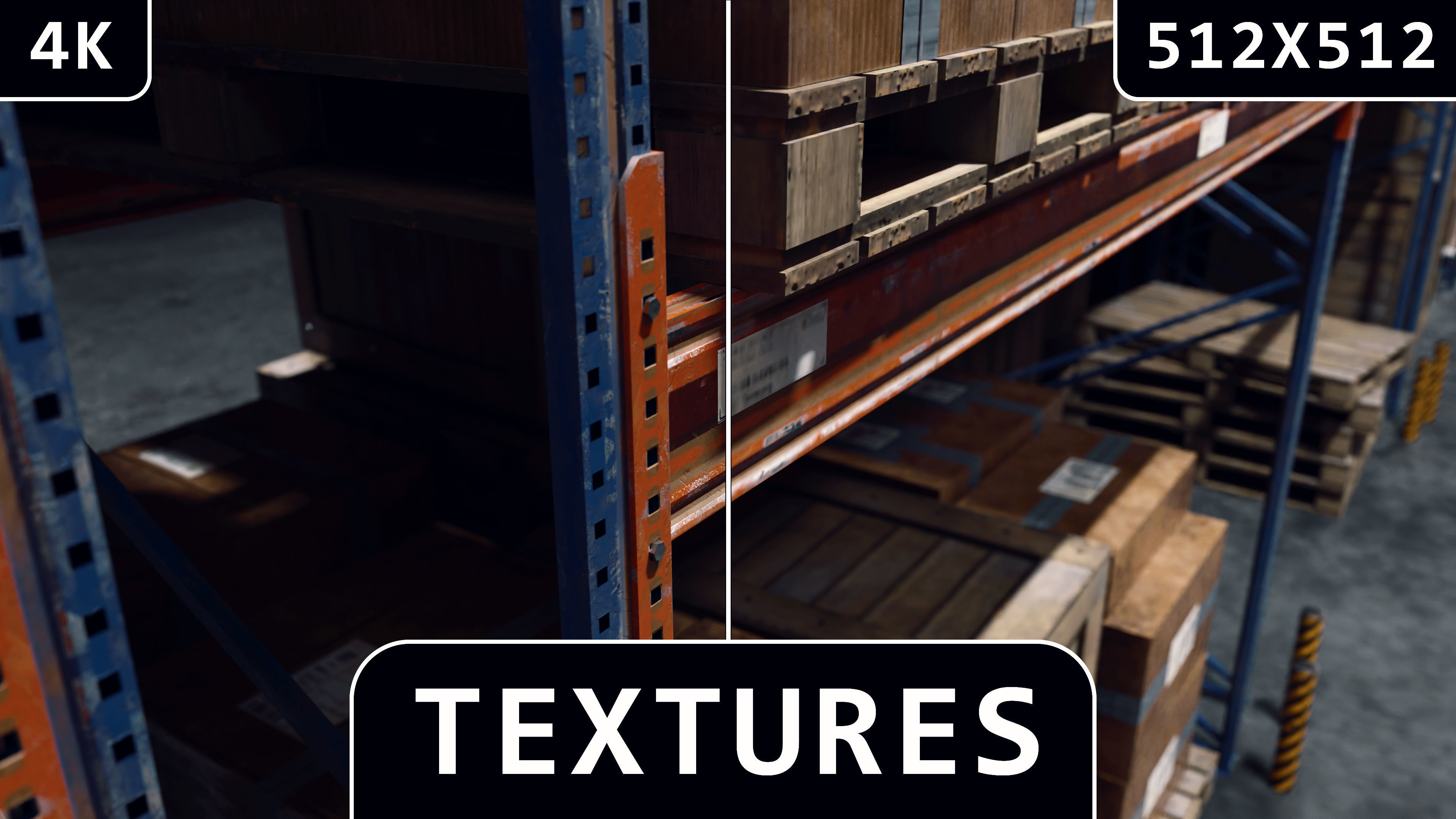 Modular Warehouse Interior Game Ready Environment Kit UE5 Unity Low-poly 3D model_6