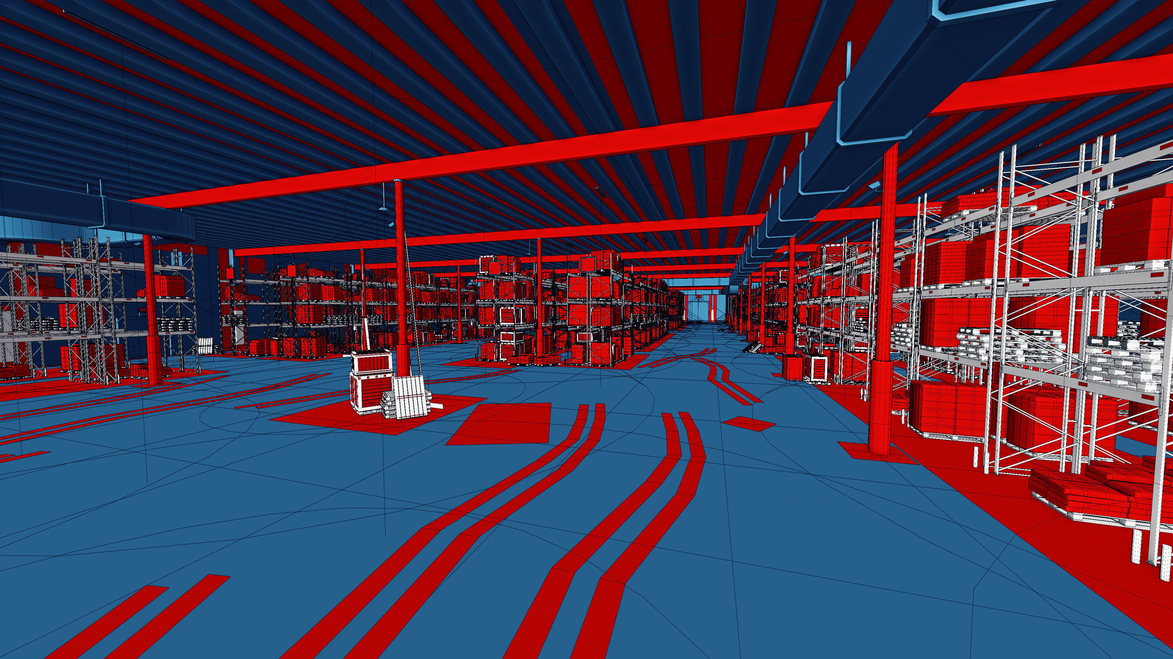 Modular Warehouse Interior Game Ready Environment Kit UE5 Unity Low-poly 3D model_19