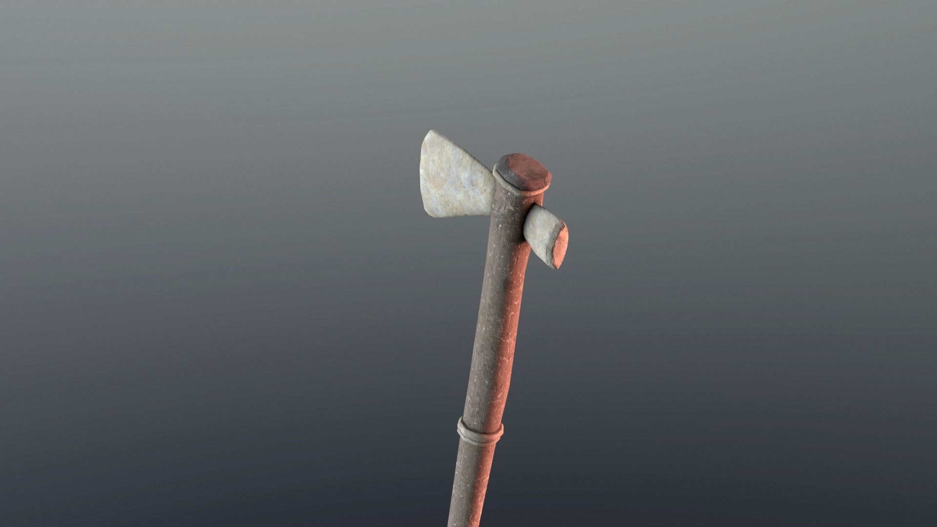 Axe - Bone Low-poly 3D model_2