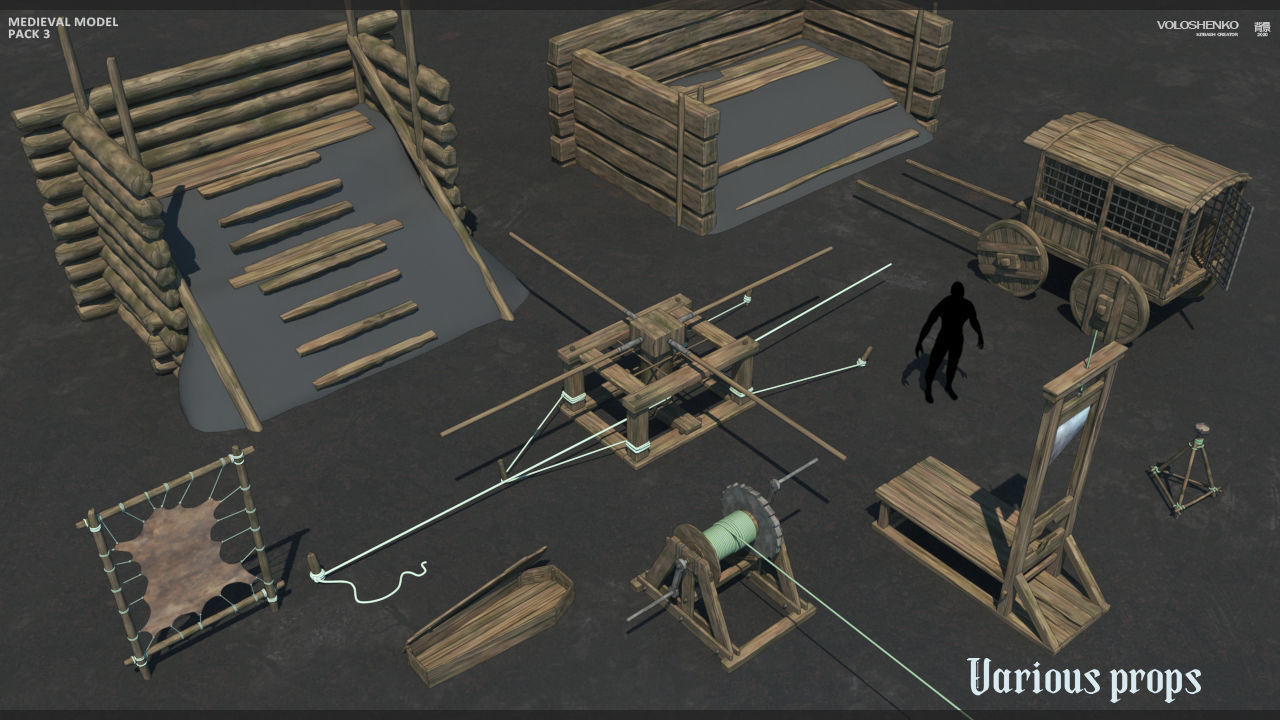 Medieval Collection  3 3D model_7