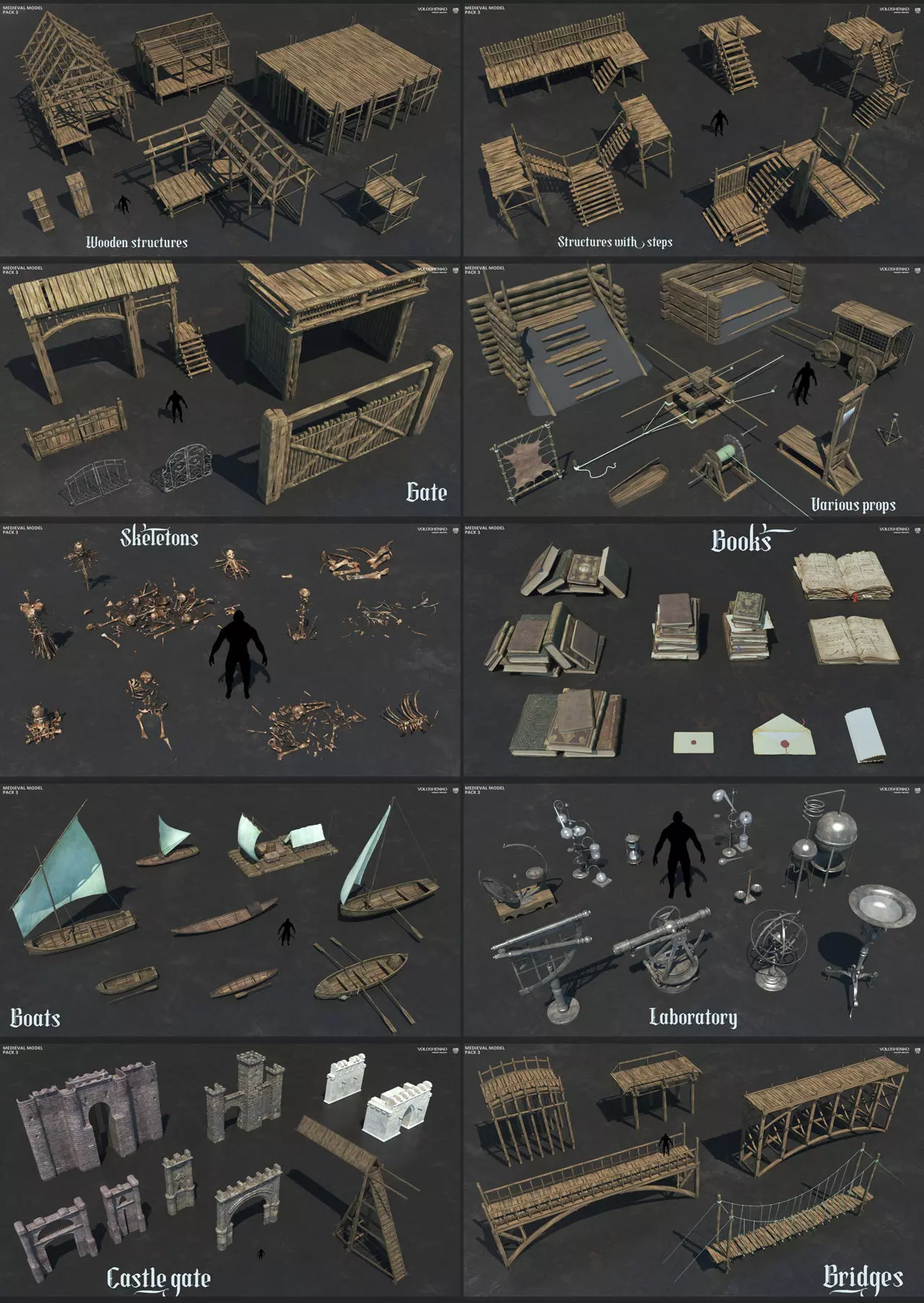 Medieval Collection  3 3D model_0