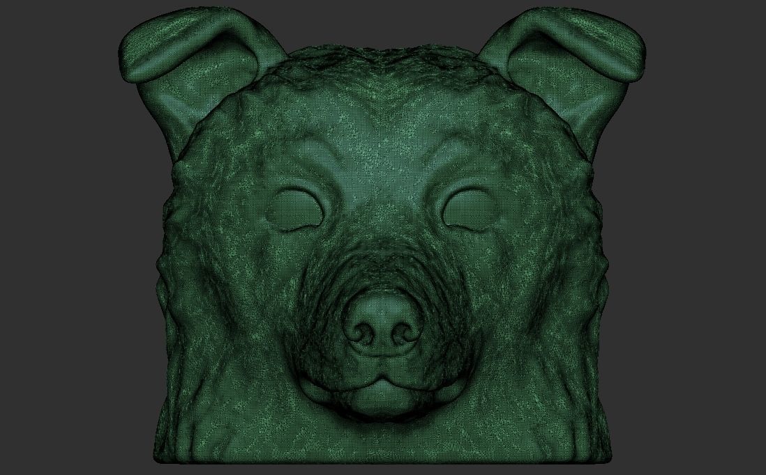 Border Collie dog head for 3D printing 3D print model_22