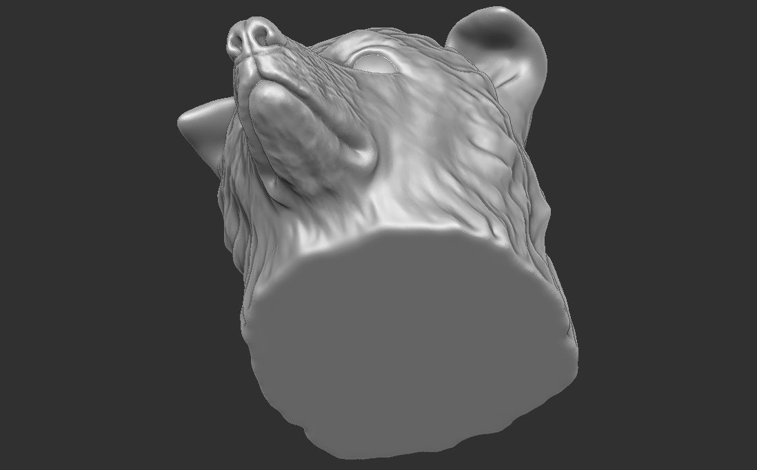 Border Collie dog head for 3D printing 3D print model_17