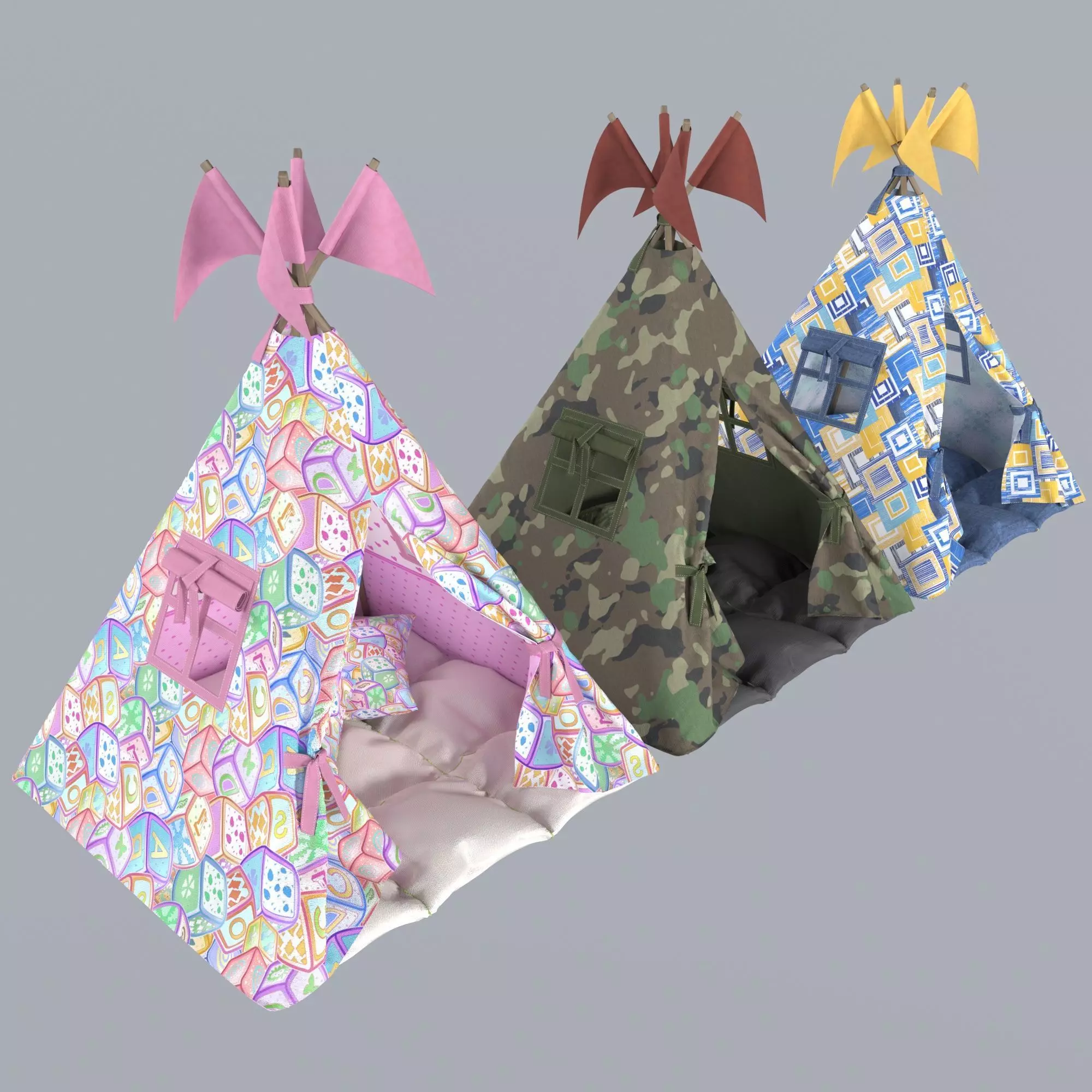 Childrens tent wigwam 3D model
