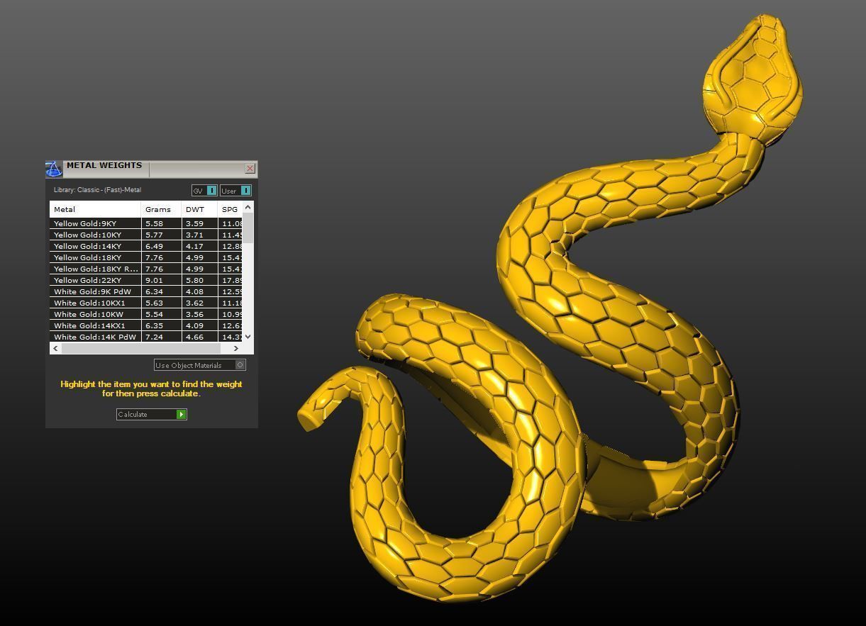 snake ring  3D print model_2