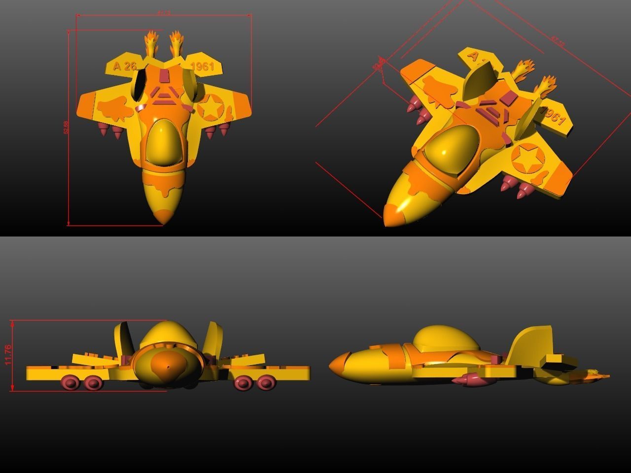 war plane 3D print model_1