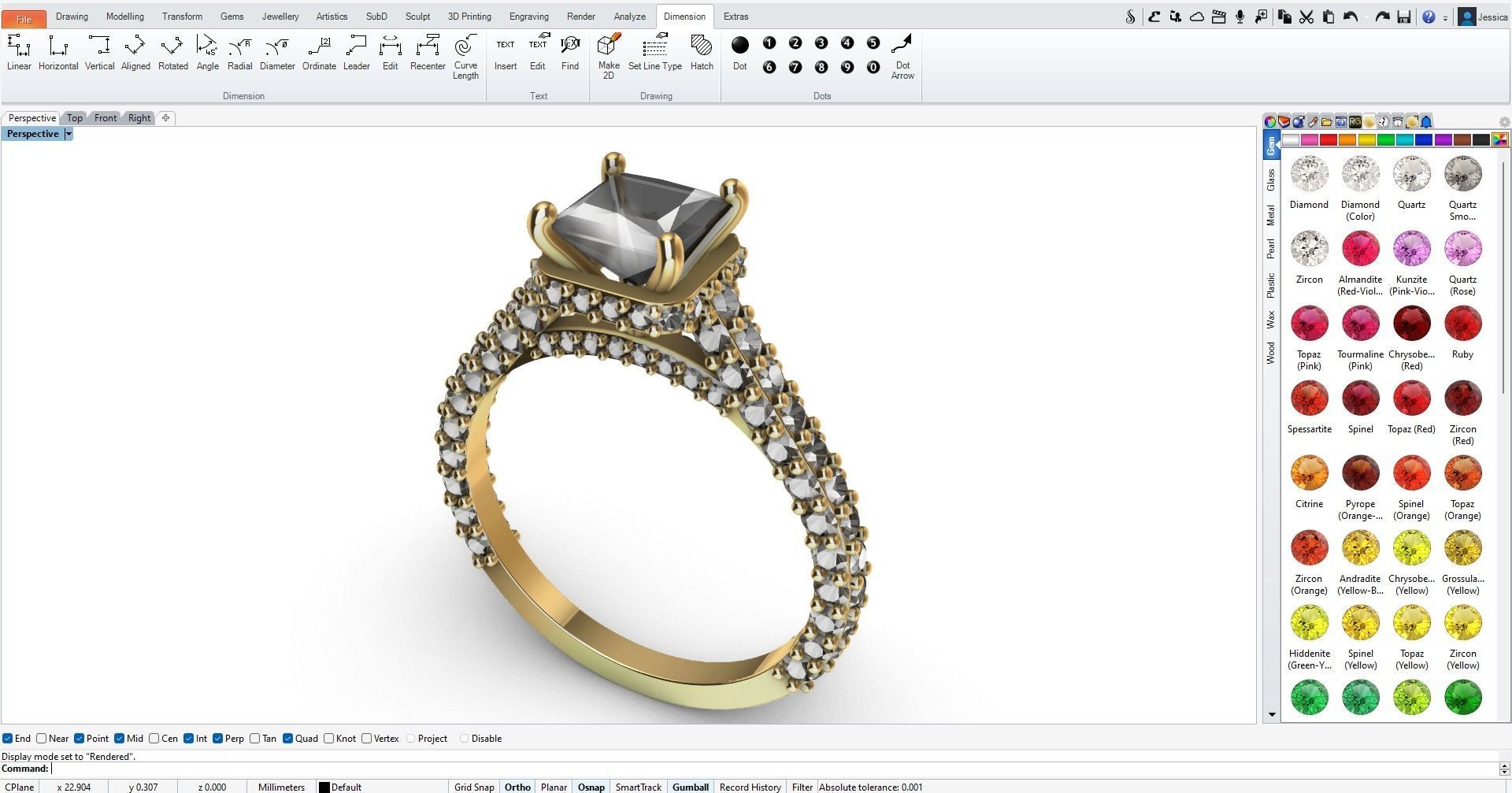 PRINCESS SOLITAIRE 3D print model_3