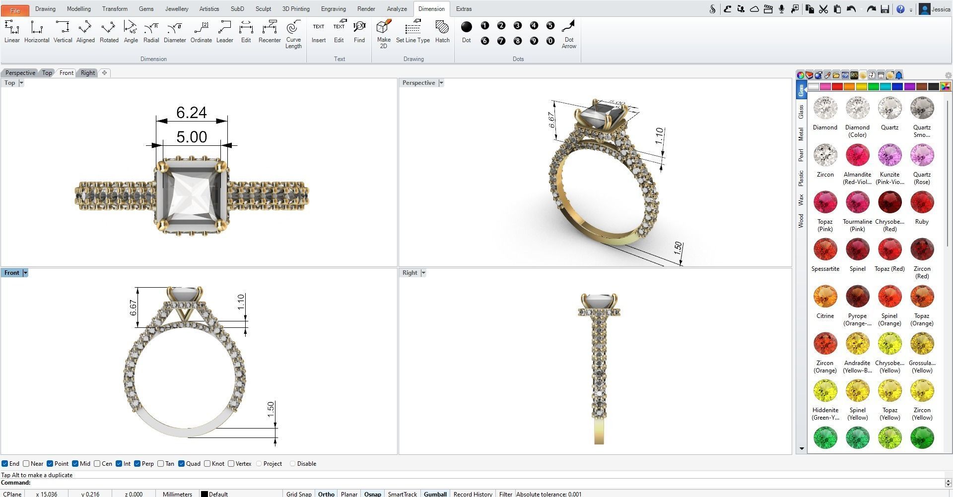 PRINCESS SOLITAIRE 3D print model_2