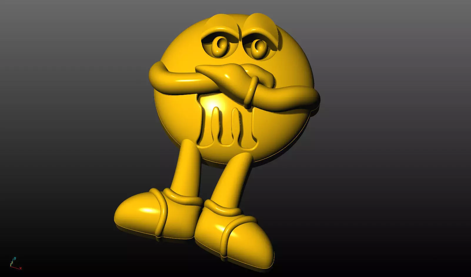 m and m chocolate pendant  3D print model_0