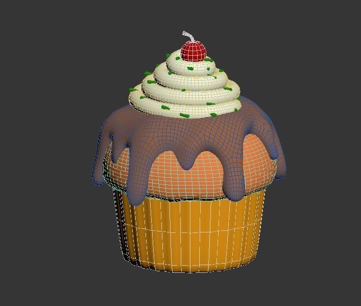 3D food  icon  set Low-poly 3D model_20