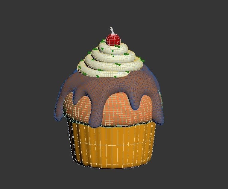 3D food  icon  set Low-poly 3D model_22