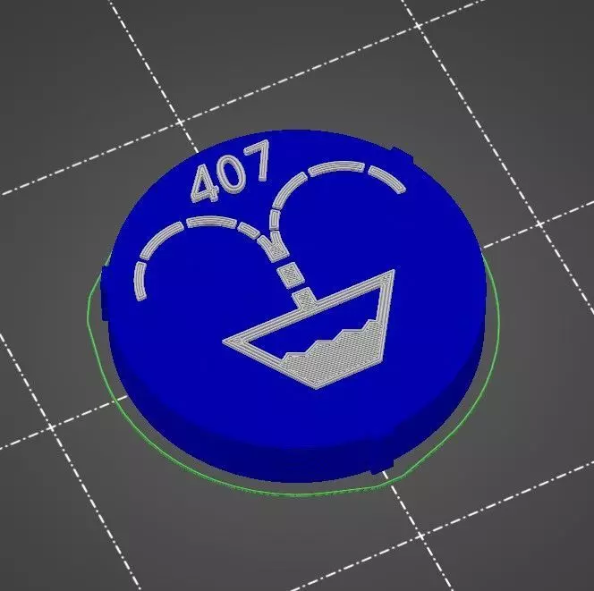 PEUGEOT 407 WASHER FLUID CAP 3D print model
