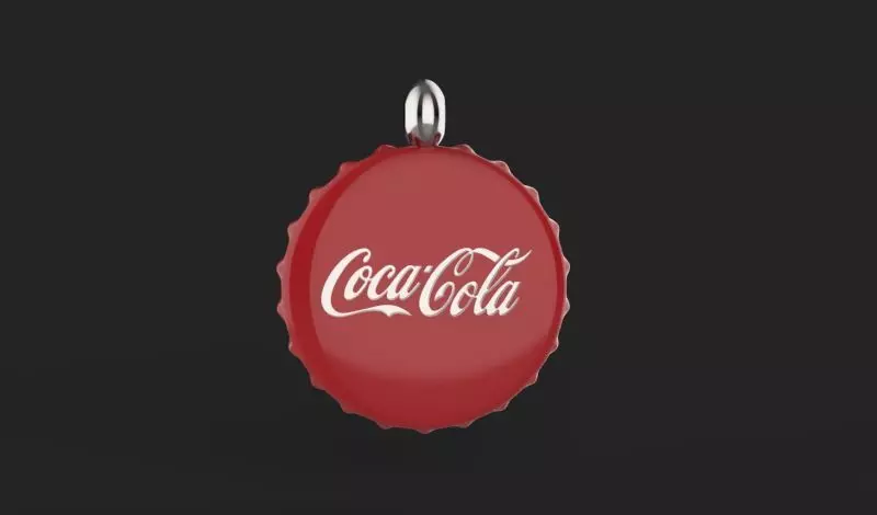 The Coca-Cola lid pendant 3D print model