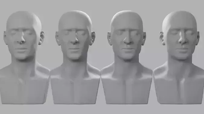 Male Closed Eyes Heads