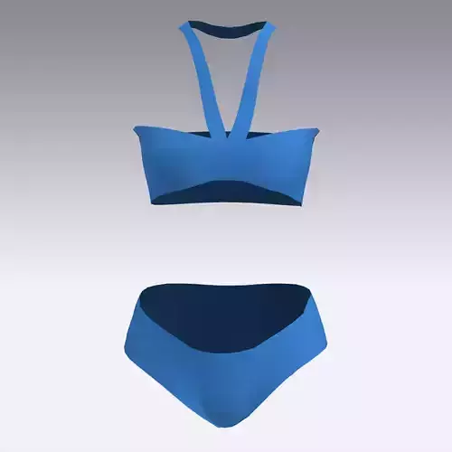 Swimwear blue color look