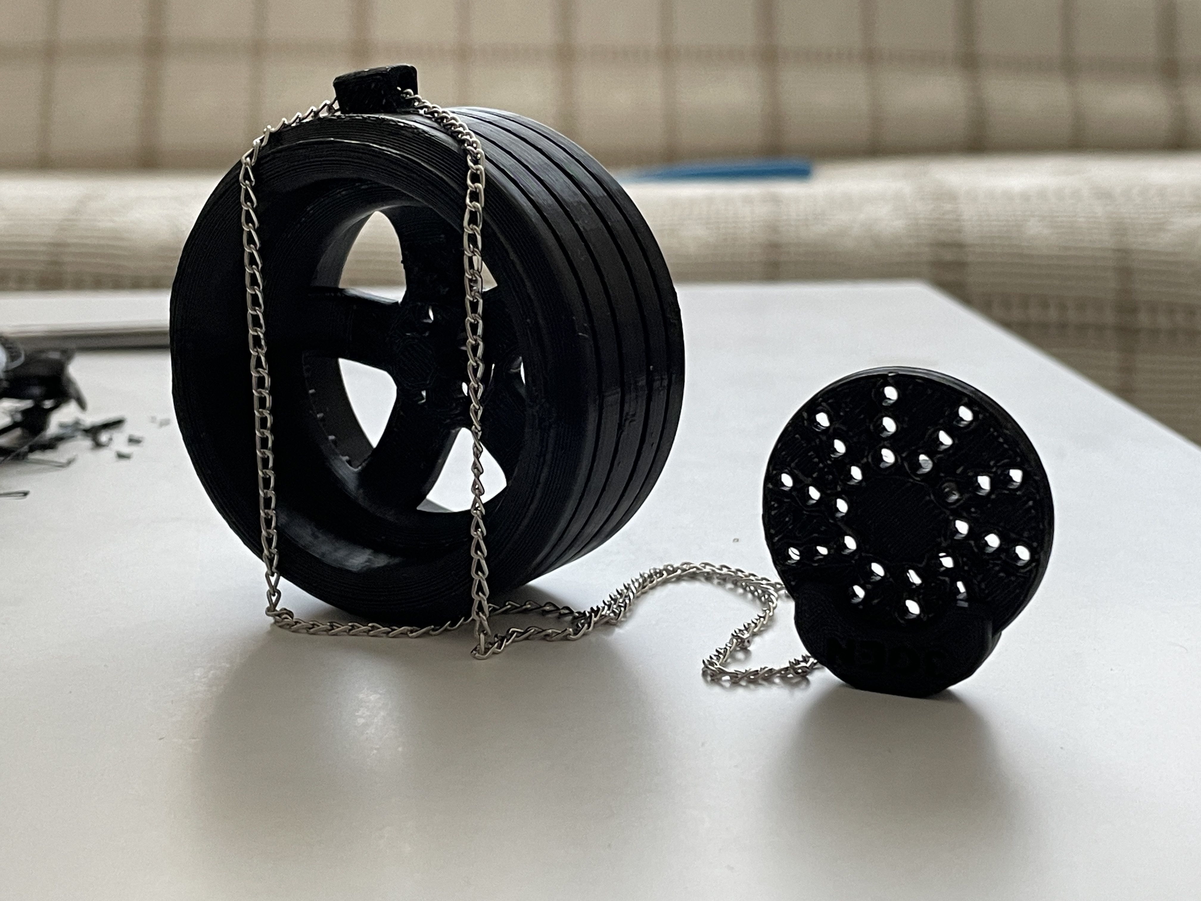 WHEEL MIRROR ORNAMENT KEYCHAIN CAR RIM SSR PROFESSOR-BRAKE DISC Free 3D print model_8