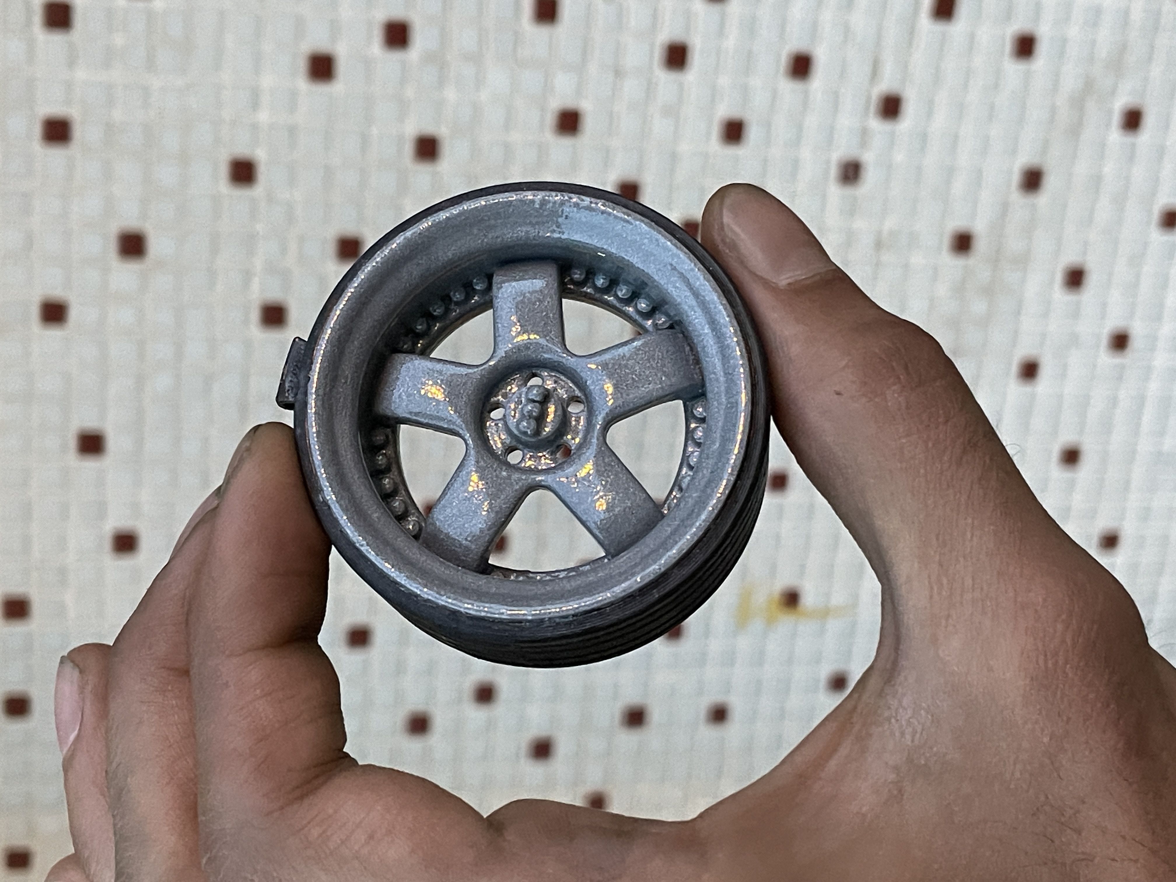 WHEEL MIRROR ORNAMENT KEYCHAIN CAR RIM SSR PROFESSOR-BRAKE DISC Free 3D print model_14