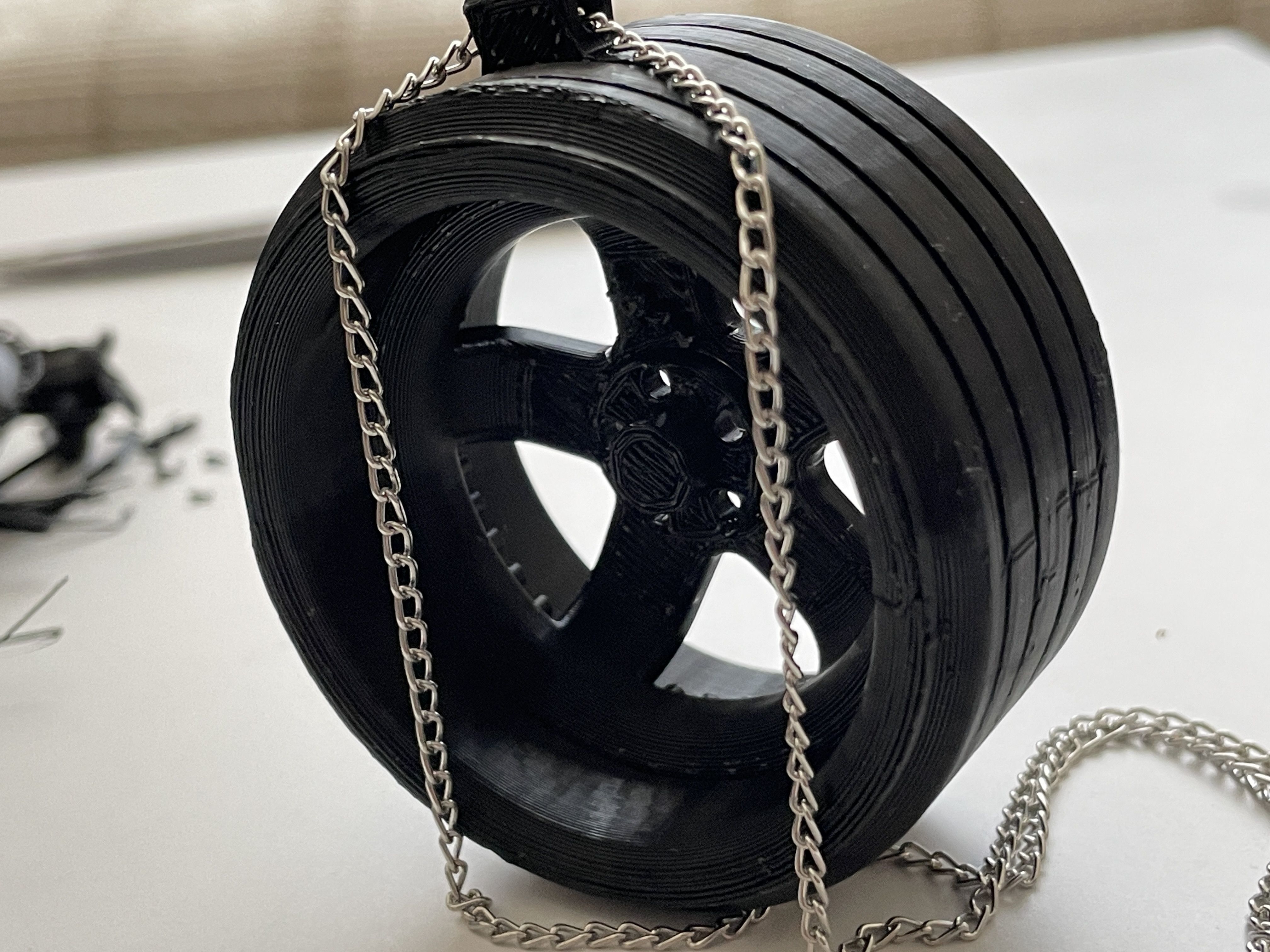WHEEL MIRROR ORNAMENT KEYCHAIN CAR RIM SSR PROFESSOR-BRAKE DISC Free 3D print model_18