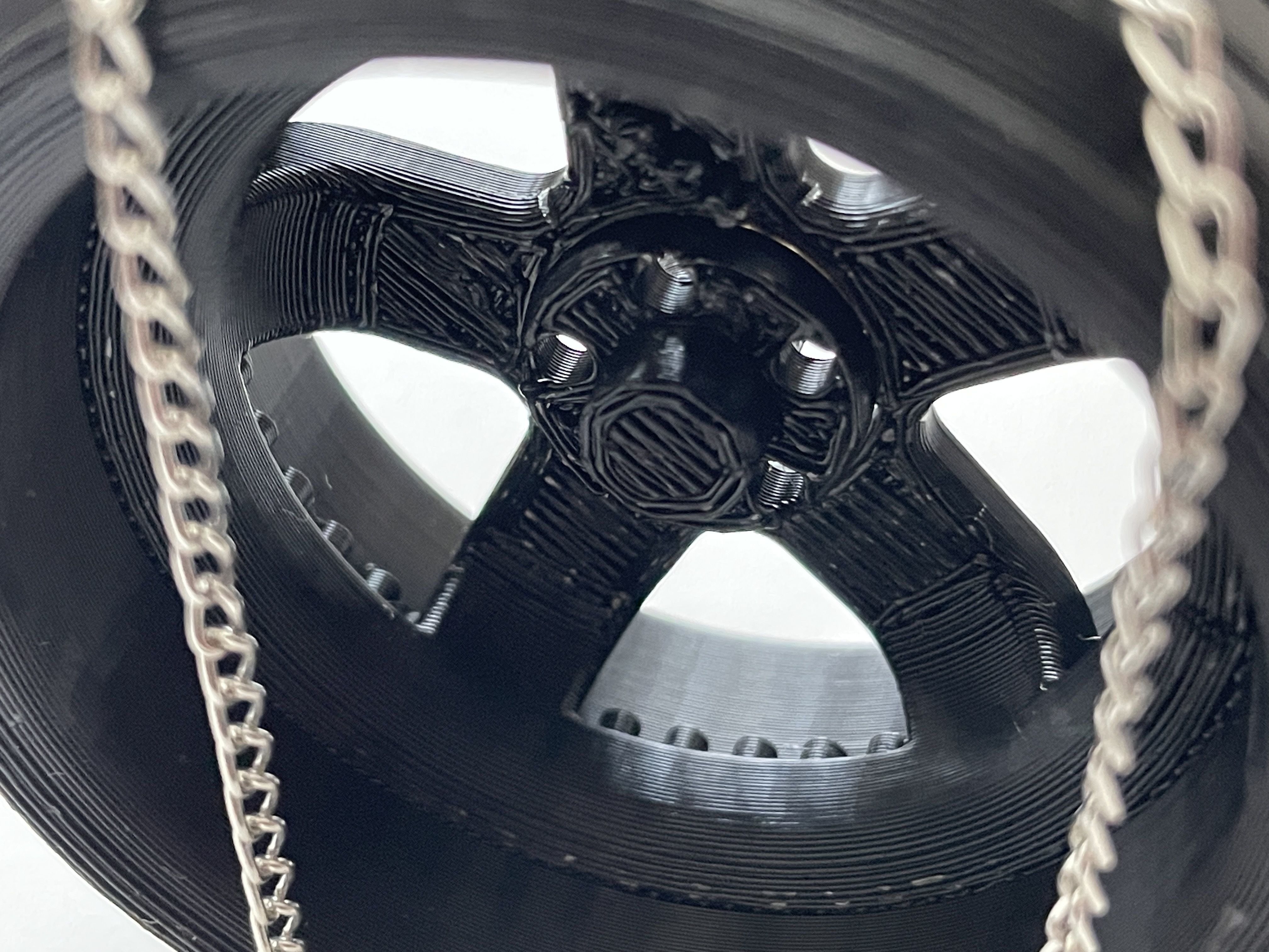 WHEEL MIRROR ORNAMENT KEYCHAIN CAR RIM SSR PROFESSOR-BRAKE DISC Free 3D print model_9