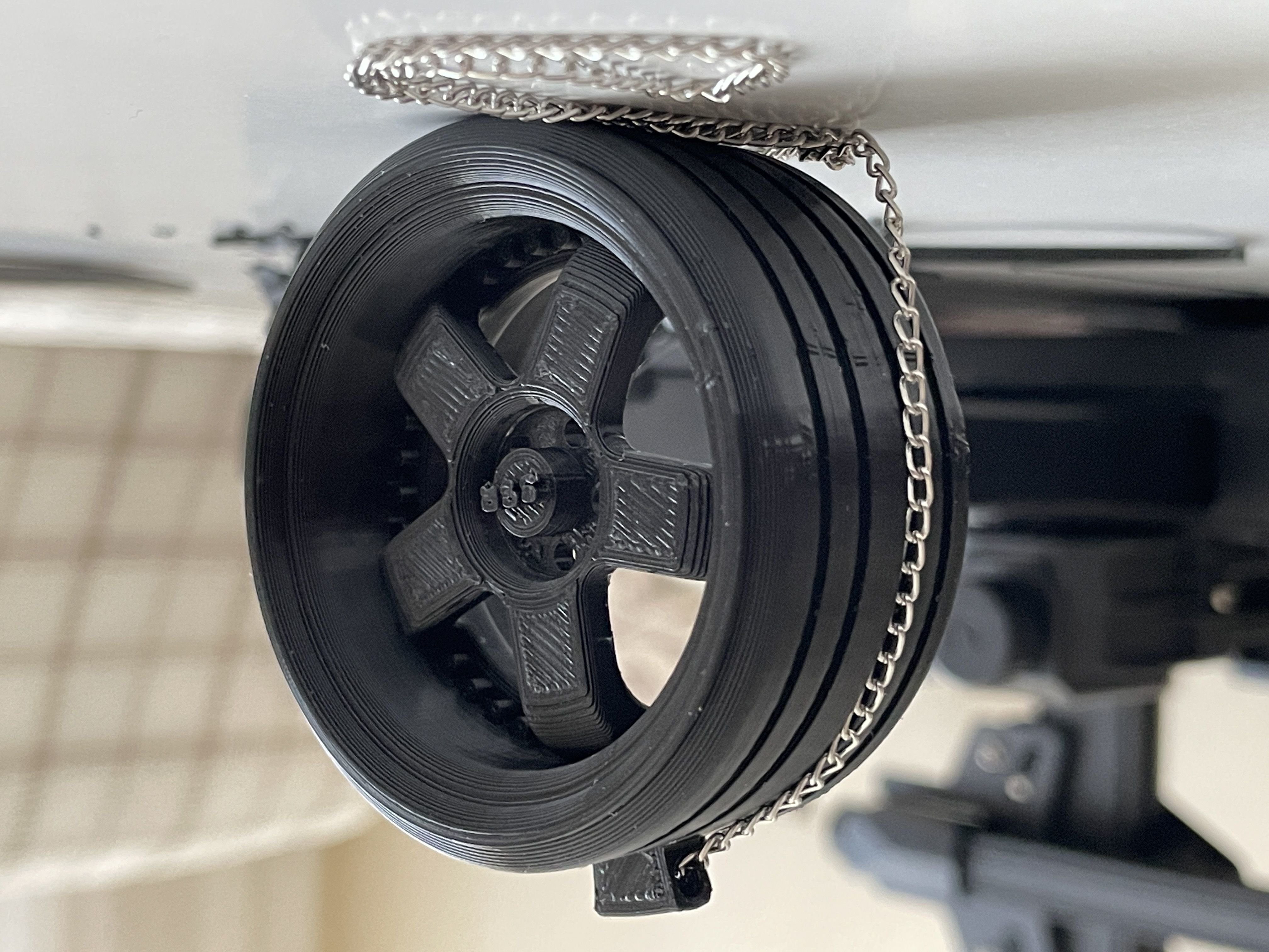 WHEEL MIRROR ORNAMENT KEYCHAIN CAR RIM SSR PROFESSOR-BRAKE DISC Free 3D print model_2