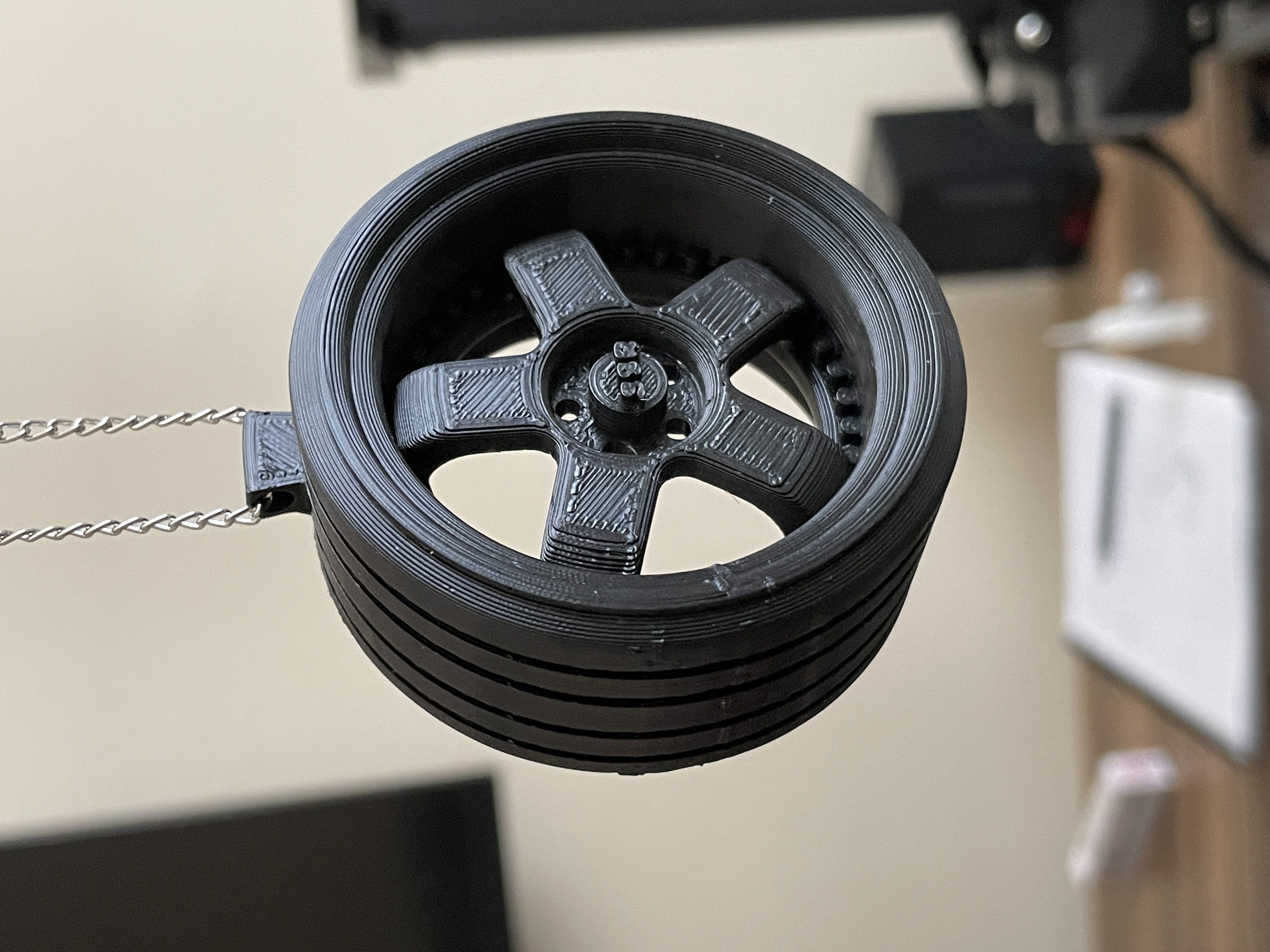 WHEEL MIRROR ORNAMENT KEYCHAIN CAR RIM SSR PROFESSOR-BRAKE DISC Free 3D print model_19