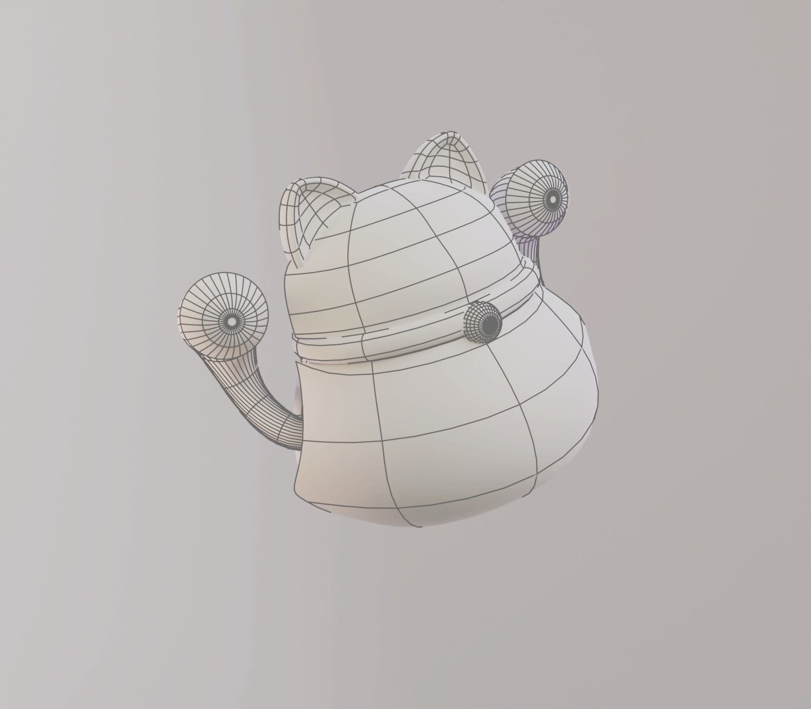 Lucky cat 3D model_2