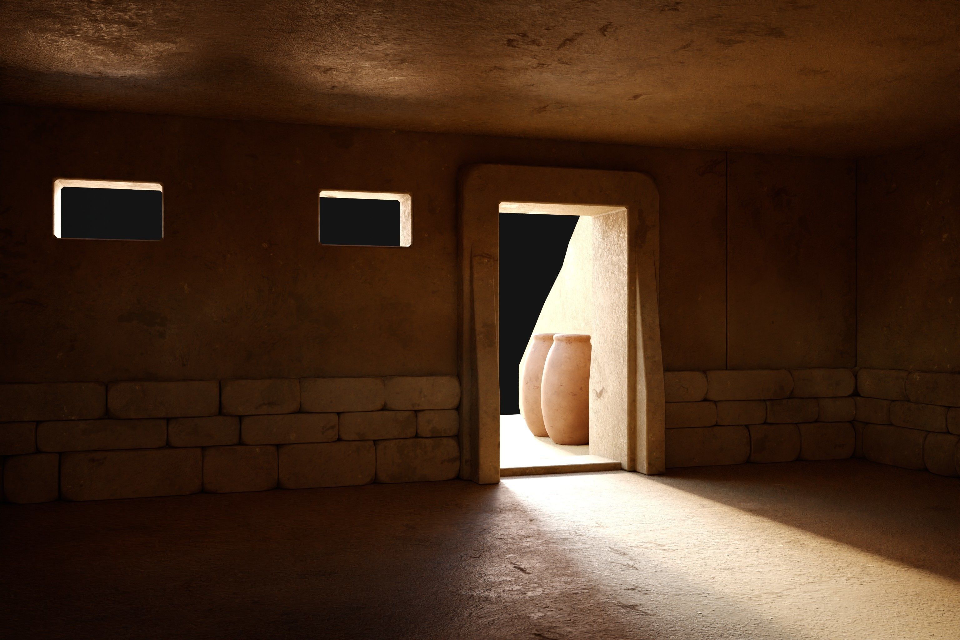 EGYPTIAN ARAB DESERT HOUSE HUT CLAY COTTAGE SHELTER COLLECTION Low-poly 3D model_25