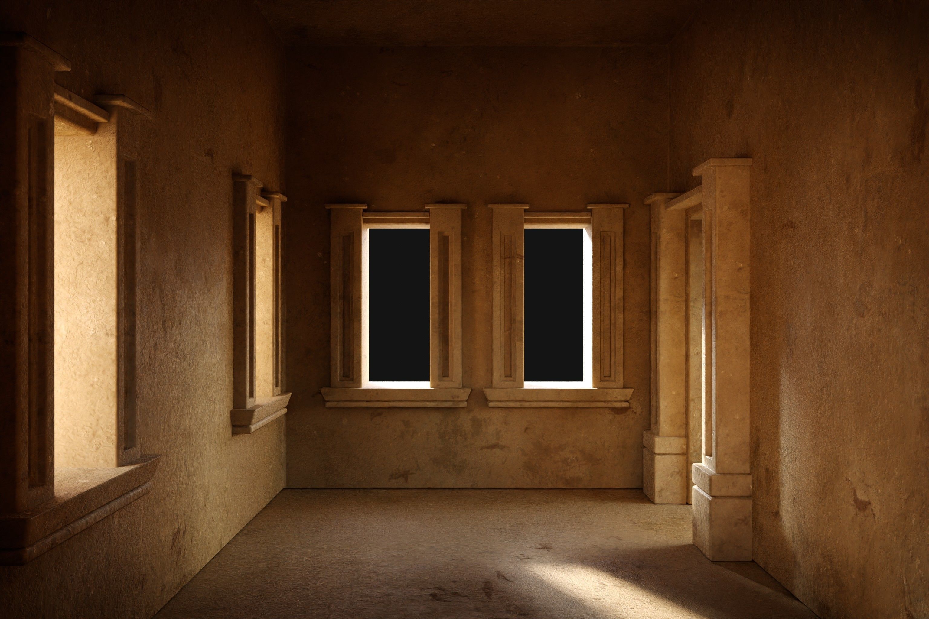 EGYPTIAN ARAB DESERT HOUSE HUT CLAY COTTAGE SHELTER COLLECTION Low-poly 3D model_40