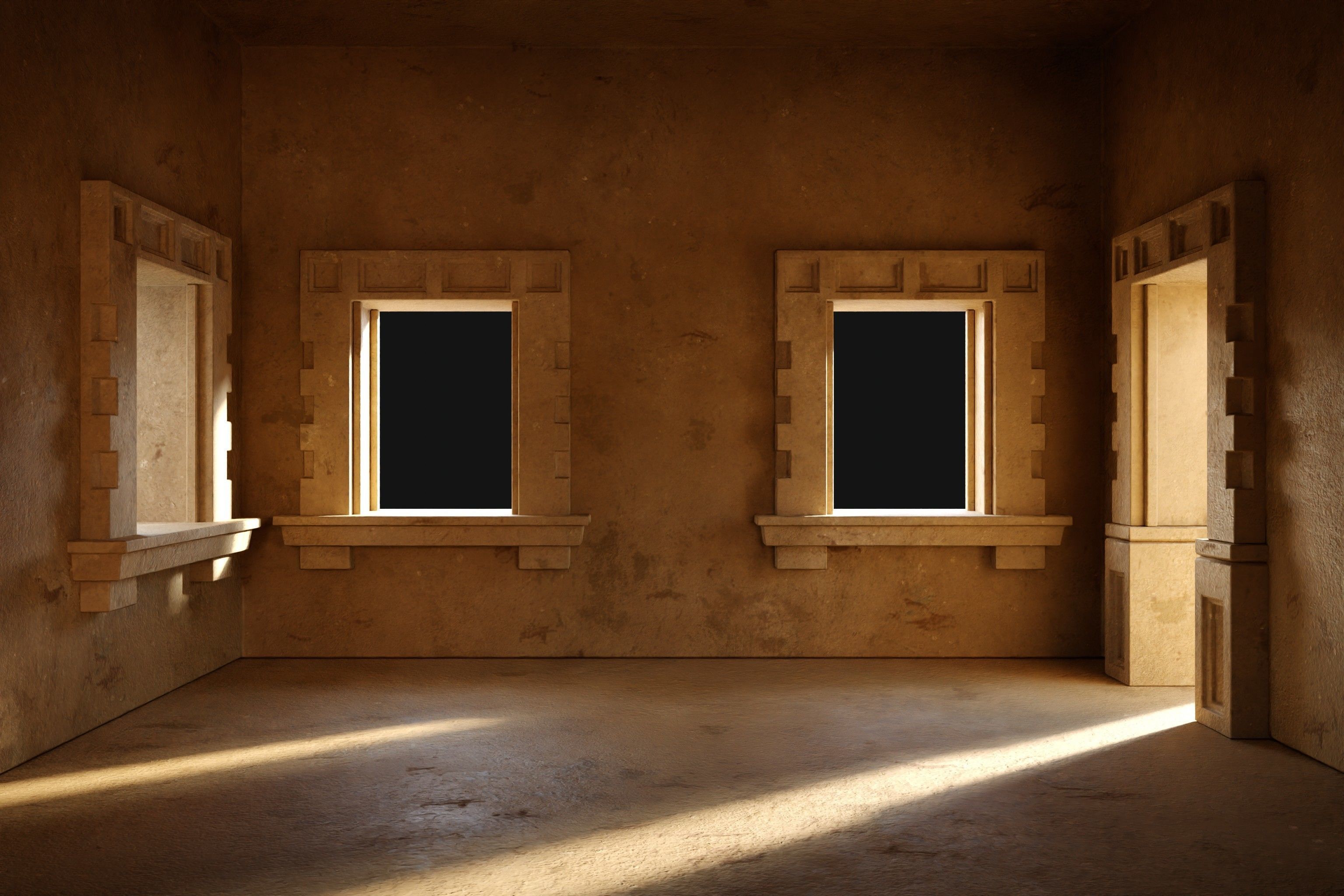 EGYPTIAN ARAB DESERT HOUSE HUT CLAY COTTAGE SHELTER COLLECTION Low-poly 3D model_45