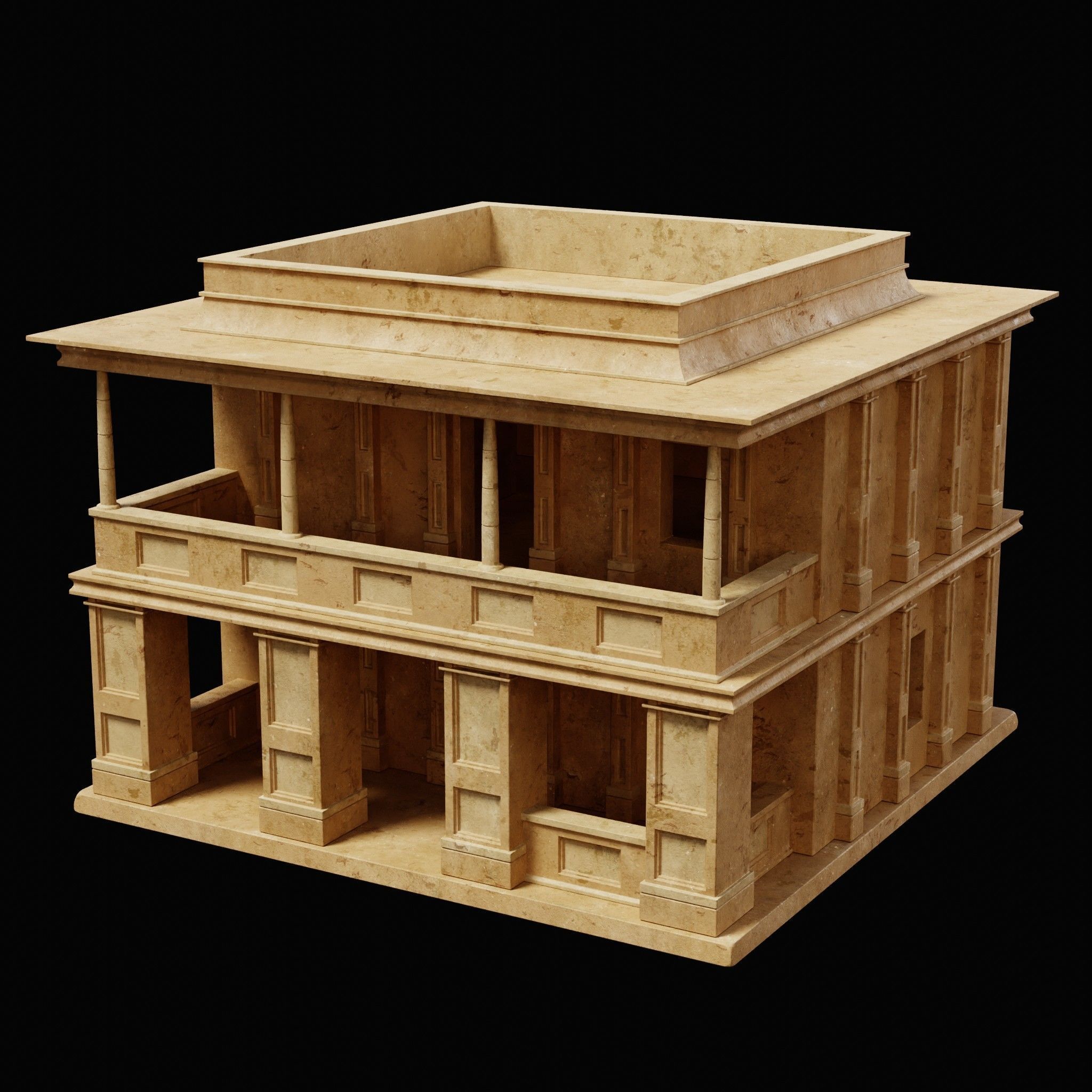 EGYPTIAN ARAB DESERT HOUSE HUT CLAY COTTAGE SHELTER COLLECTION Low-poly 3D model_28