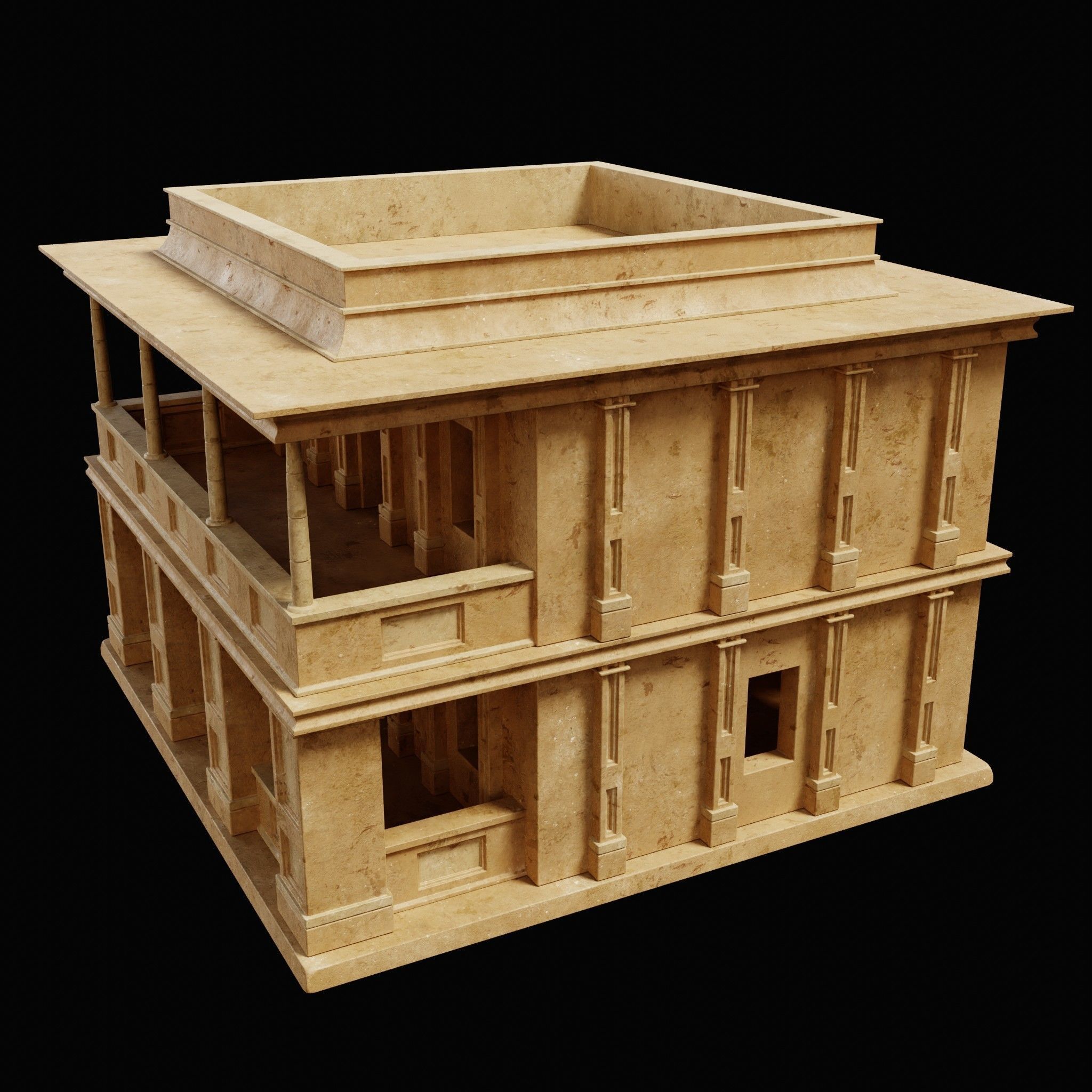 EGYPTIAN ARAB DESERT HOUSE HUT CLAY COTTAGE SHELTER COLLECTION Low-poly 3D model_29