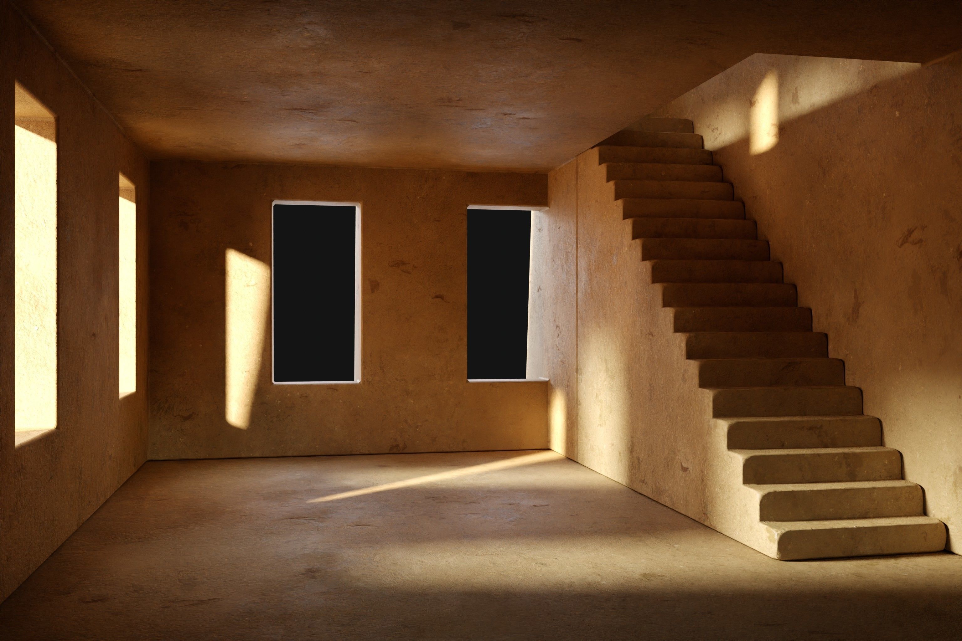 EGYPTIAN ARAB DESERT HOUSE HUT CLAY COTTAGE SHELTER COLLECTION Low-poly 3D model_10