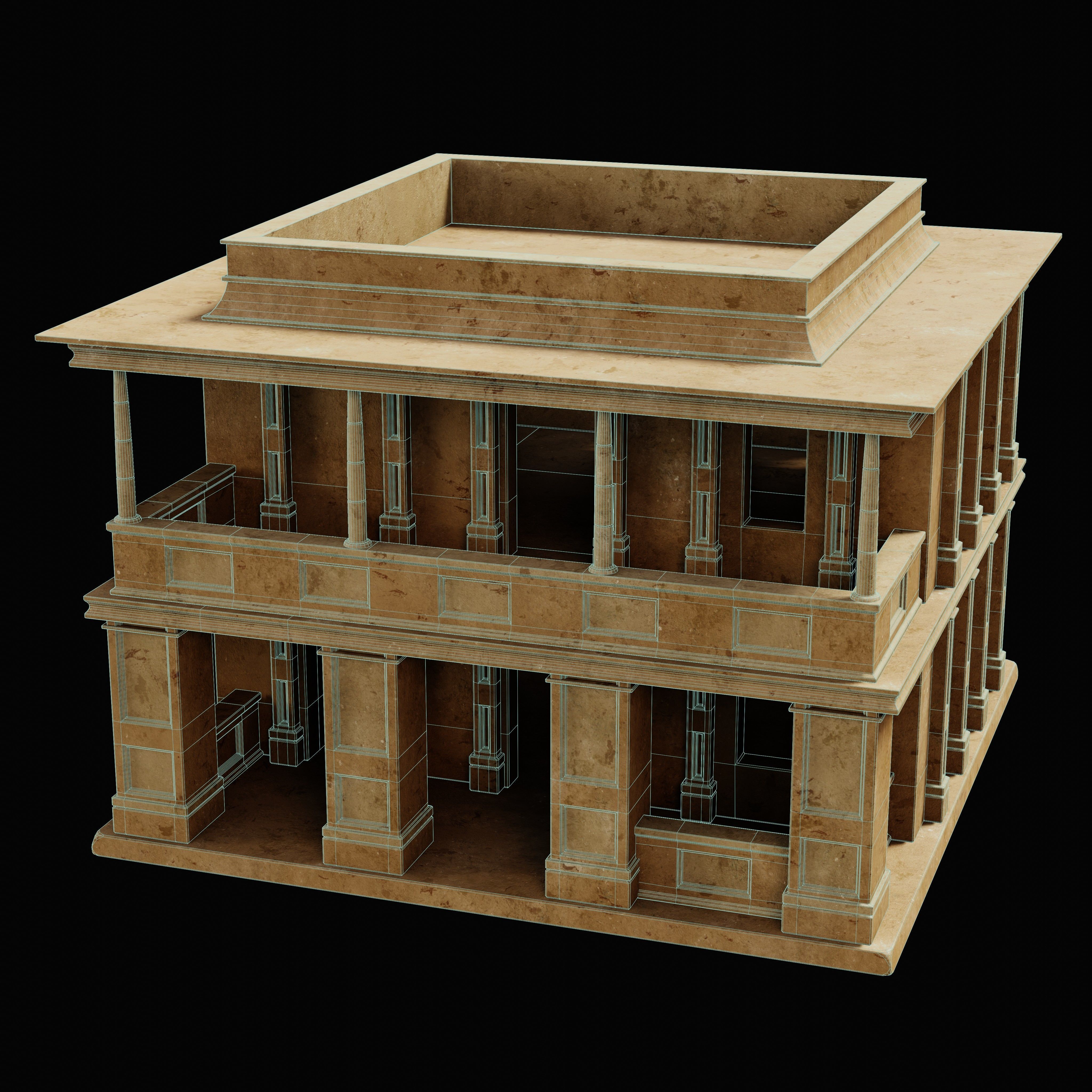 EGYPTIAN ARAB DESERT HOUSE HUT CLAY COTTAGE SHELTER COLLECTION Low-poly 3D model_31