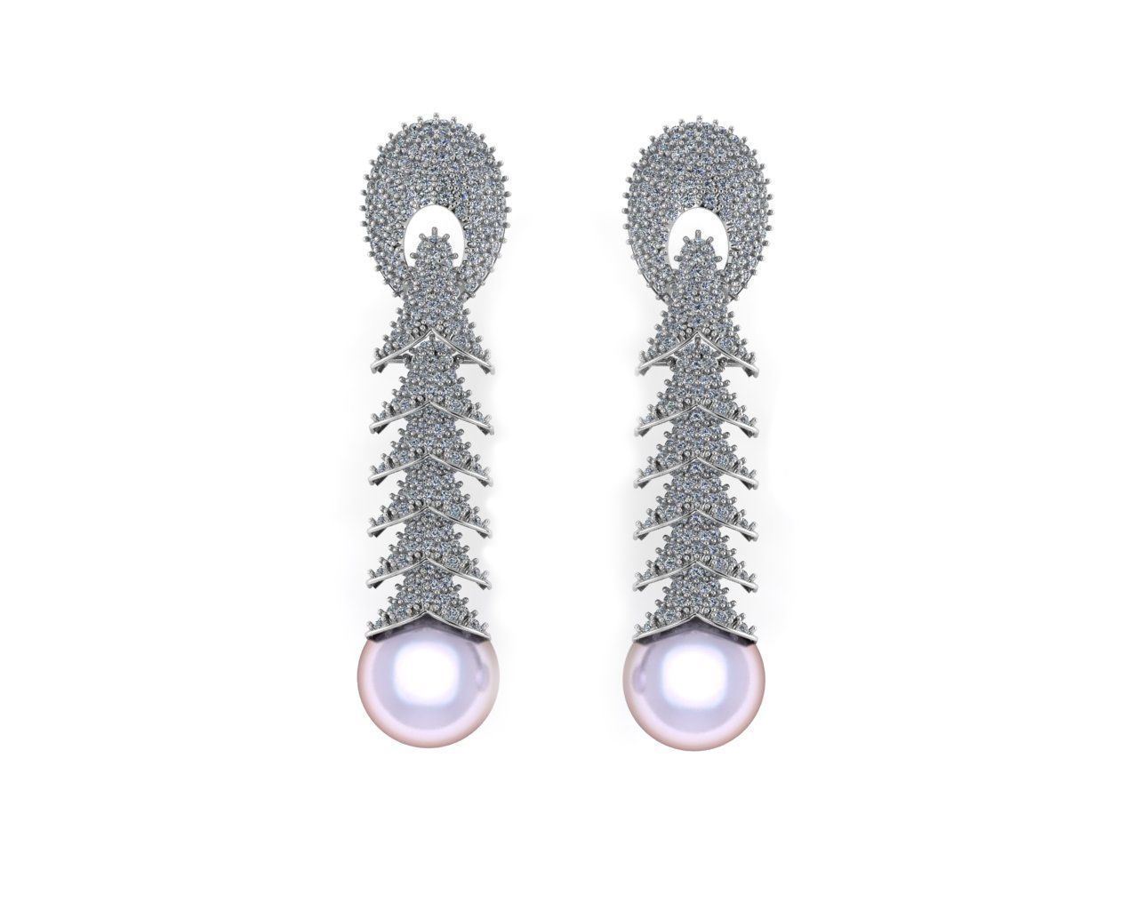 Earrings 3D print model_1