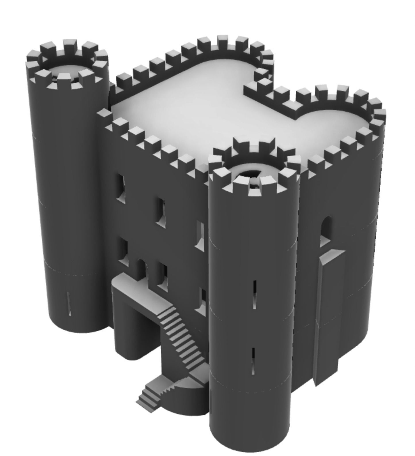 Harlech Castle 3D print model_33