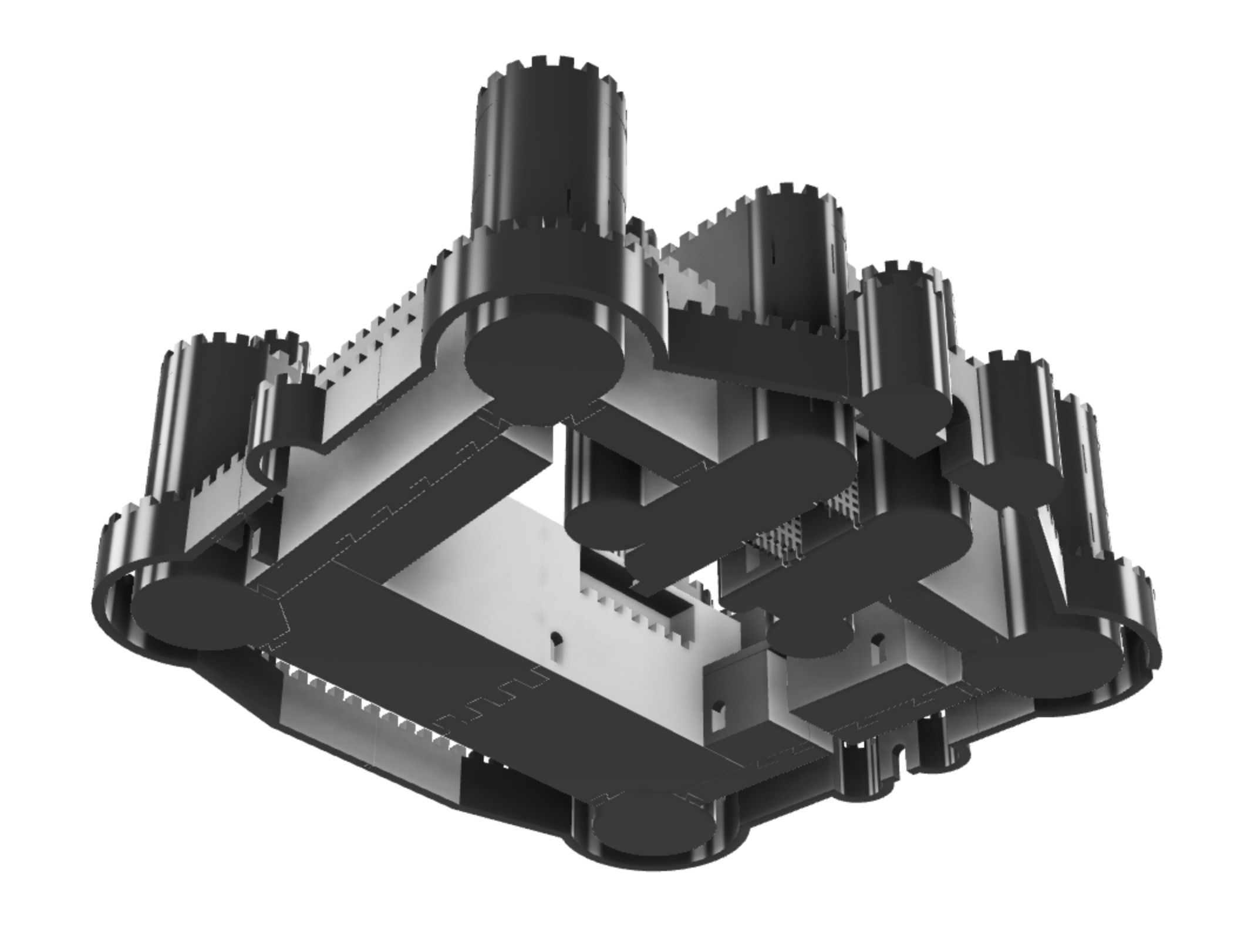 Harlech Castle 3D print model_23