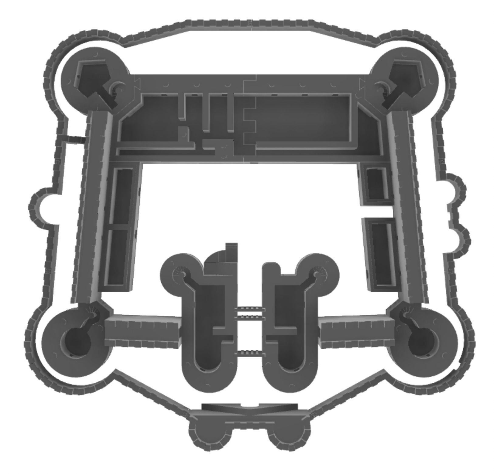 Harlech Castle 3D print model_28