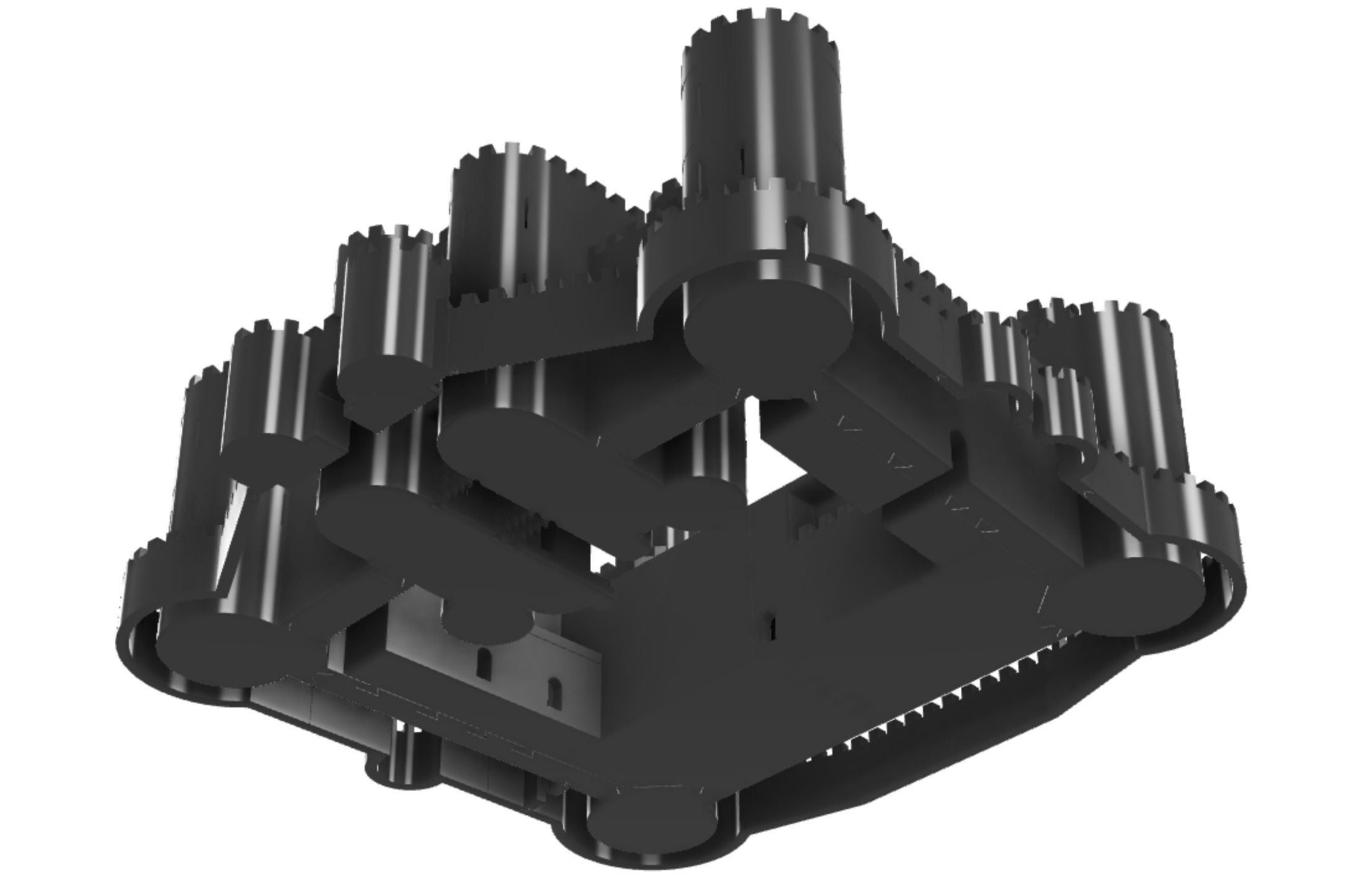 Harlech Castle 3D print model_20