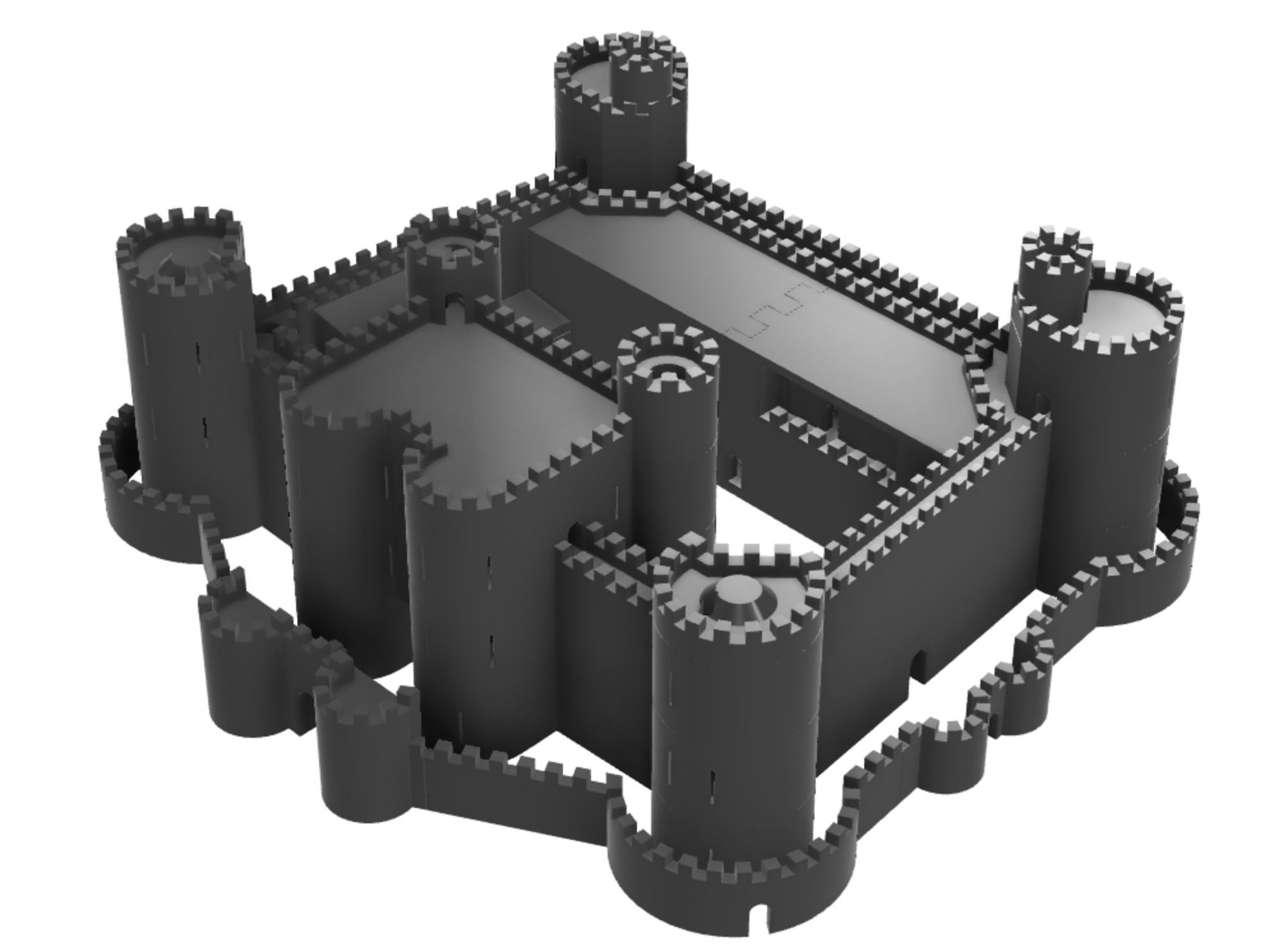 Harlech Castle 3D print model_12