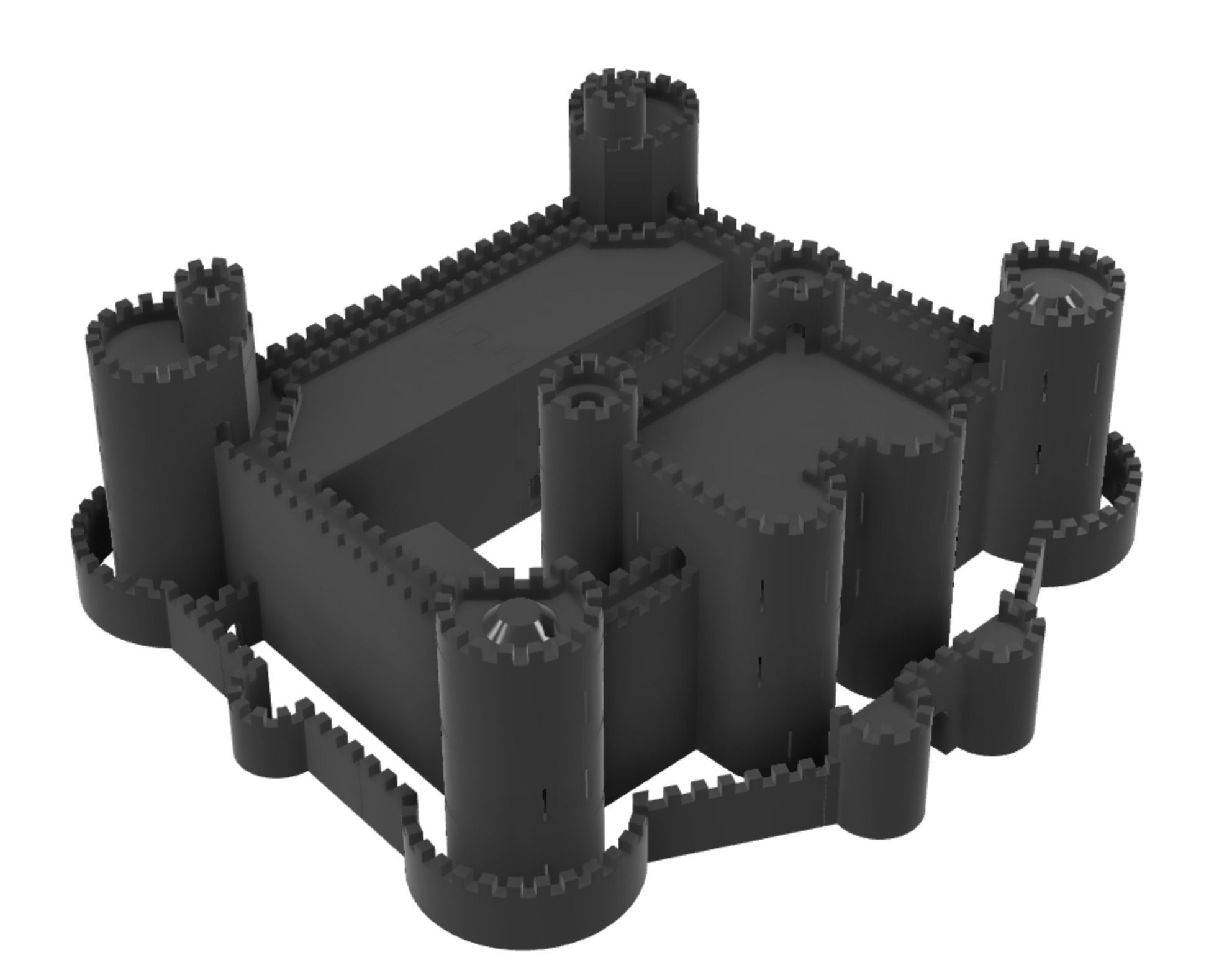 Harlech Castle 3D print model_15
