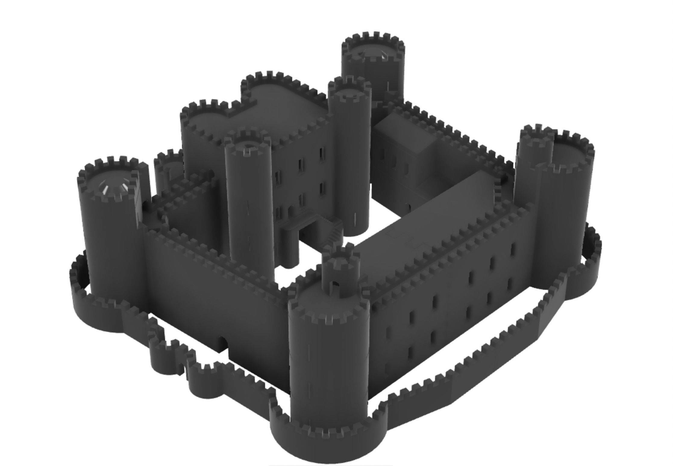 Harlech Castle 3D print model_13