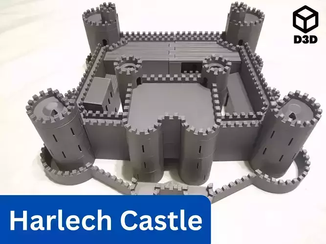 Harlech Castle 3D print model