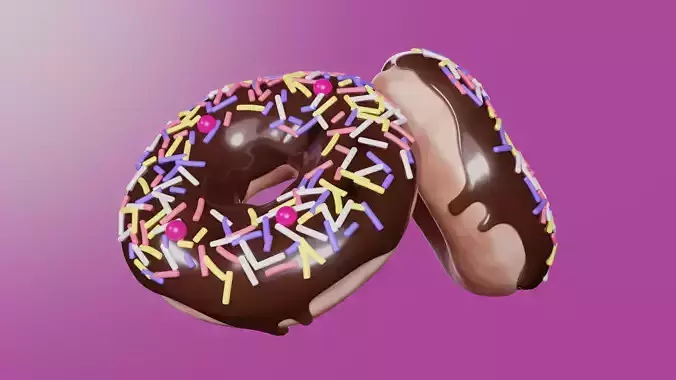 High-poly Donut 3D model