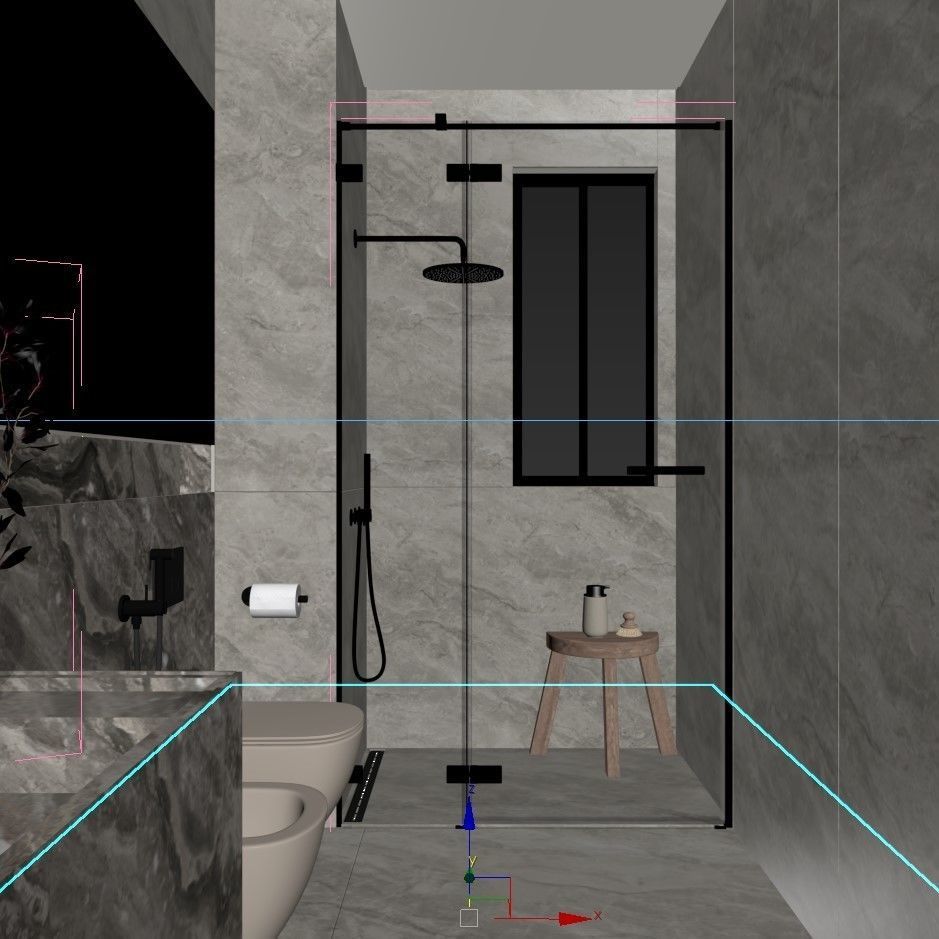 Bathroom Interior Design 3D model 3D model_8