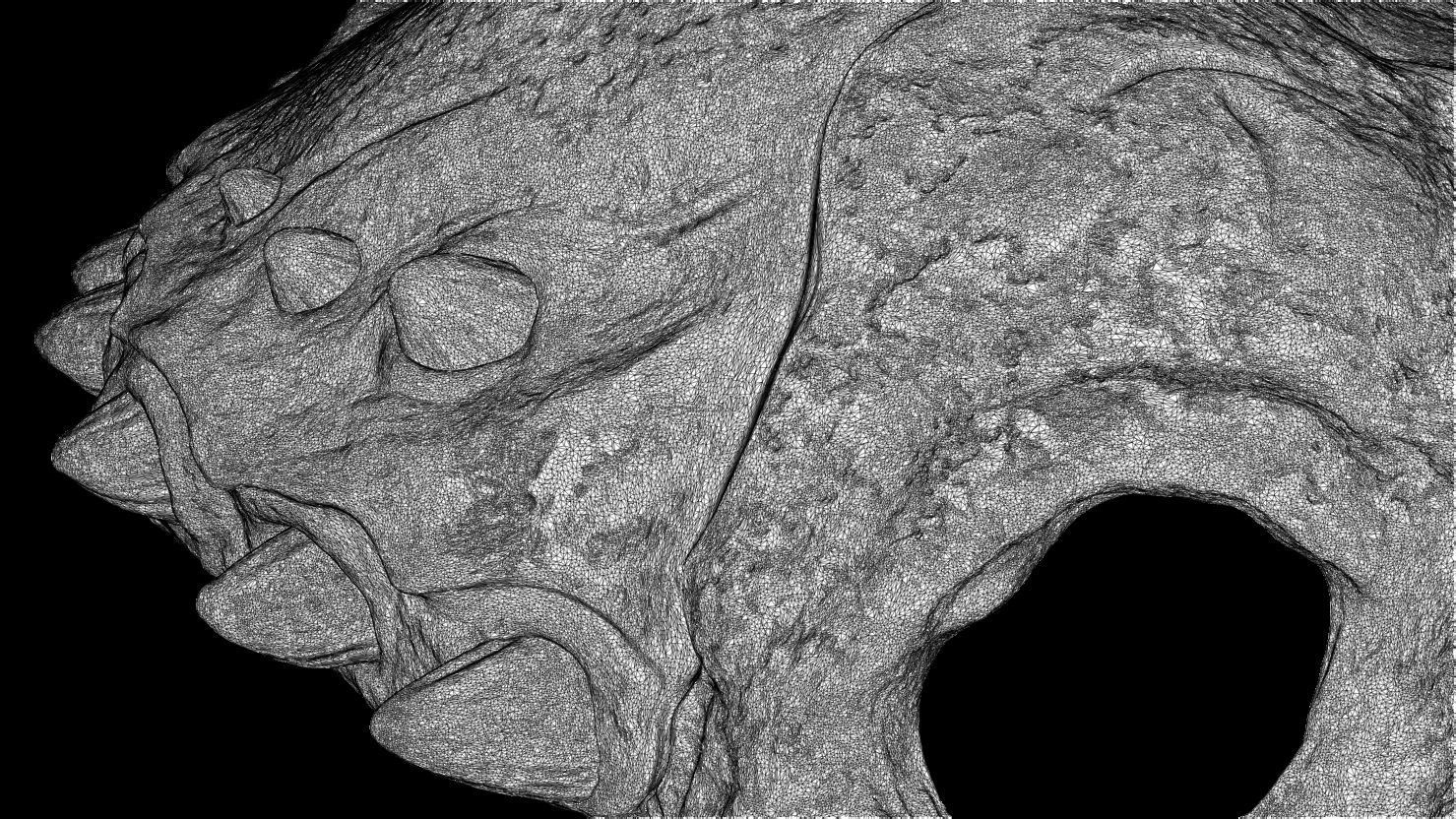 3D PRINTABLE SHAMAN PREDATOR BIOMASK AND CEREMONIAL DAGGER 3D print model_21