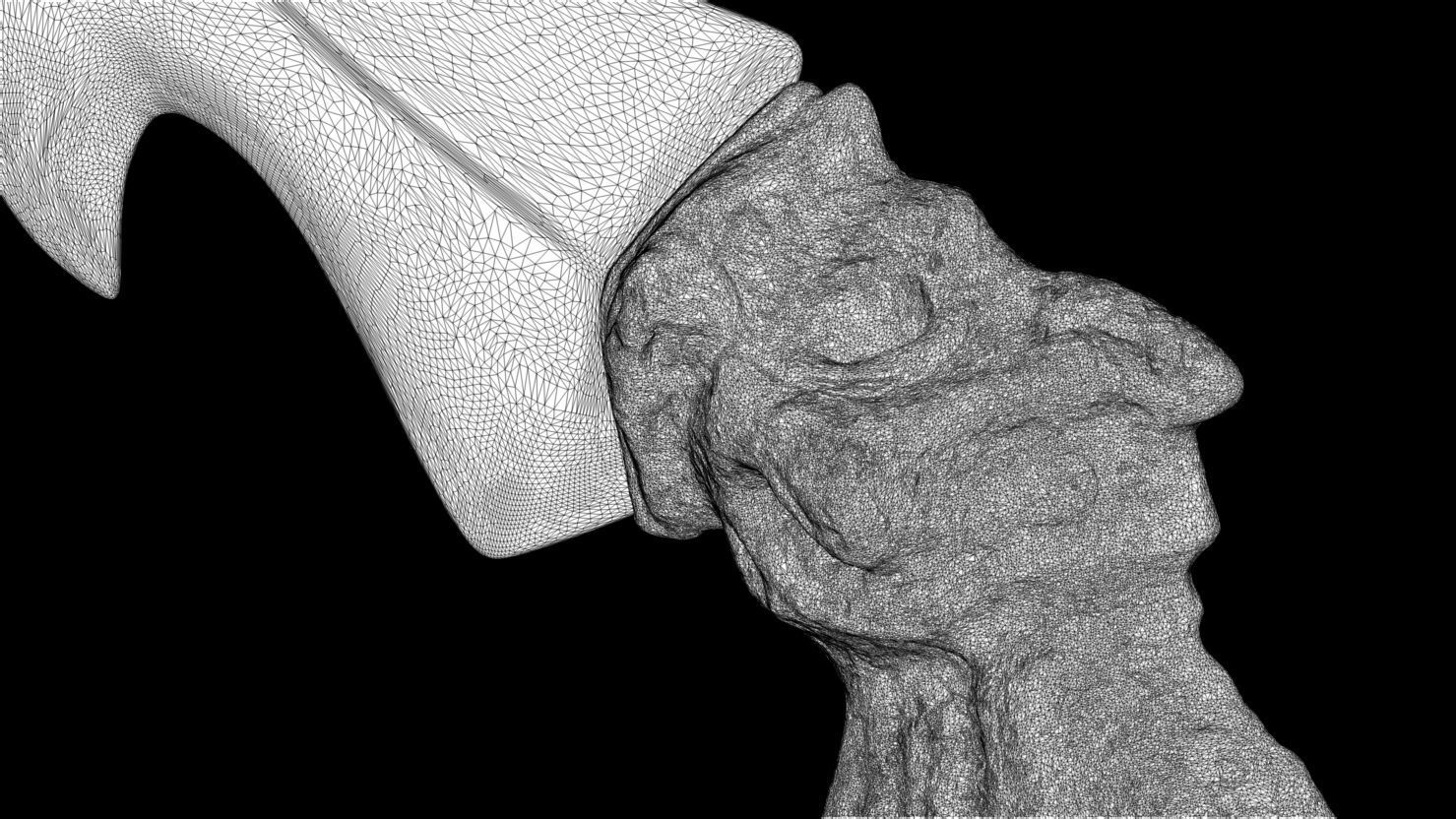 3D PRINTABLE SHAMAN PREDATOR BIOMASK AND CEREMONIAL DAGGER 3D print model_28