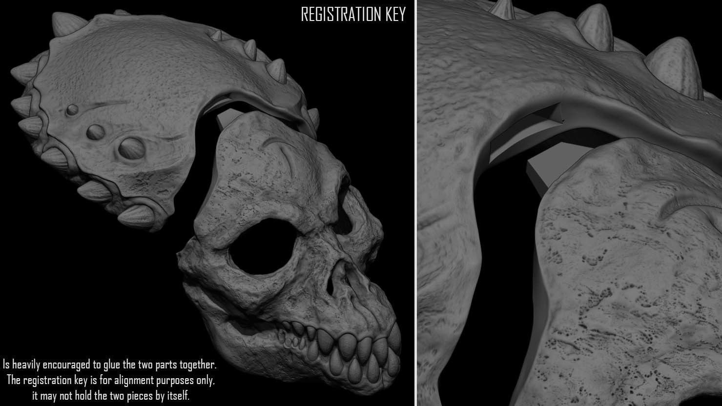 3D PRINTABLE SHAMAN PREDATOR BIOMASK AND CEREMONIAL DAGGER 3D print model_6
